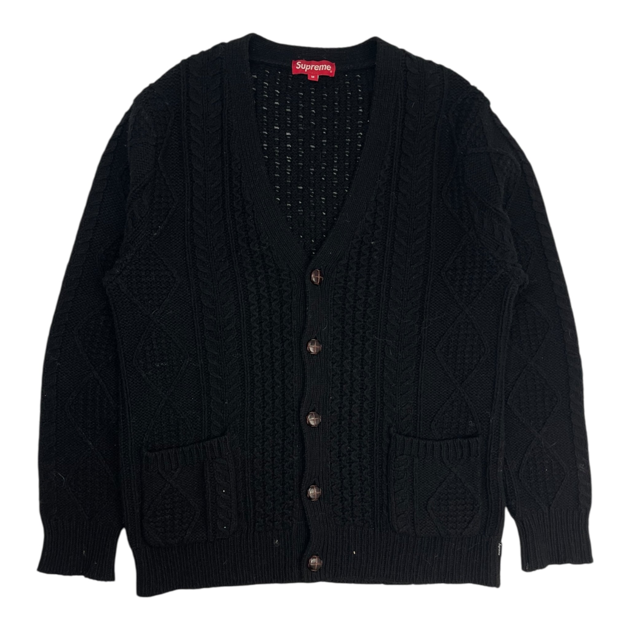 Supreme Cable Knit Cardigan (16AW) Black
