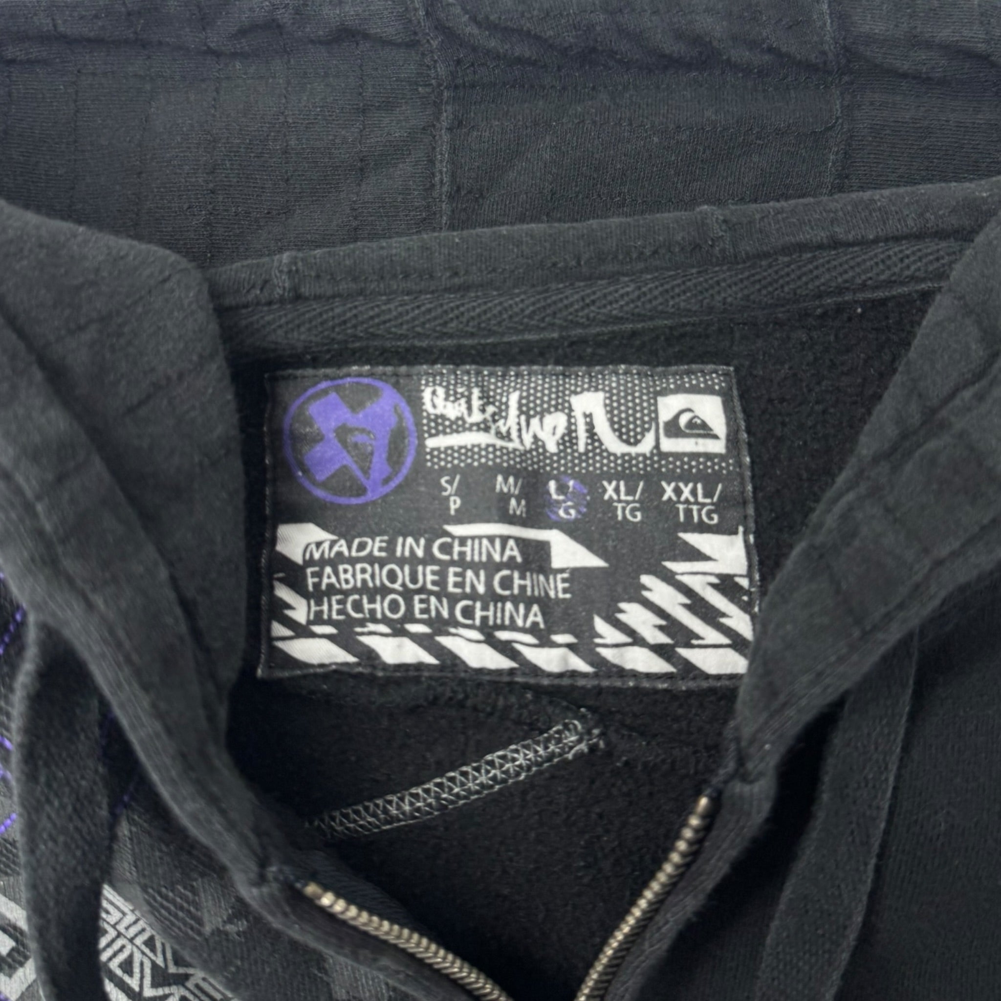 Vintage Y2K Quiksilver Embroidered Zip Up Hoodie