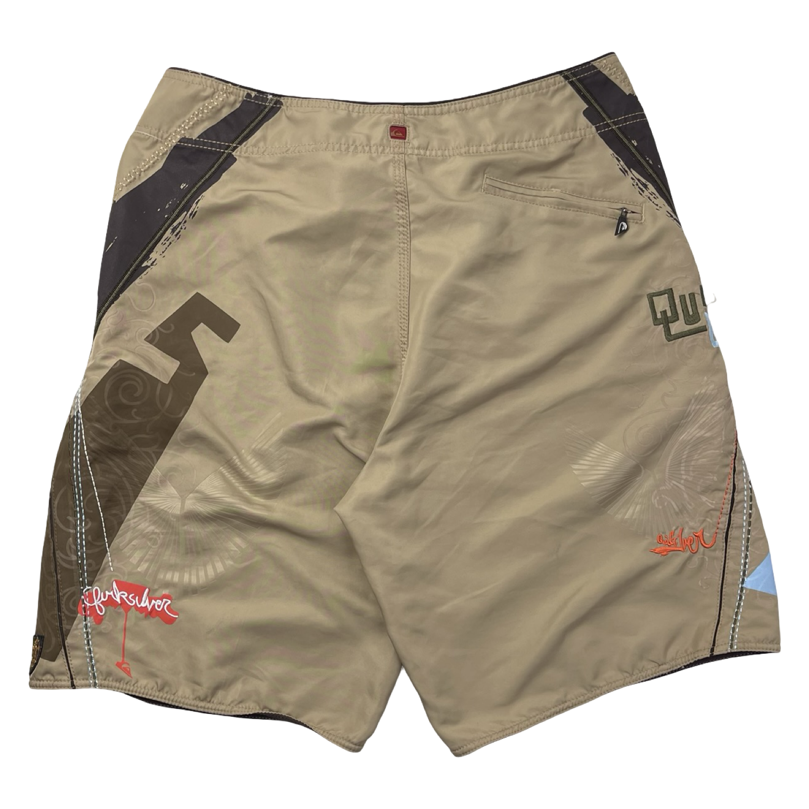 Vintage Y2K Quiksilver Board Shorts Beige/Brown