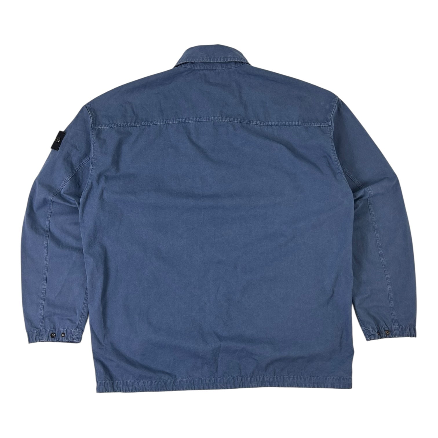 Stone Island Avio Blue Cotton Overshirt Blue