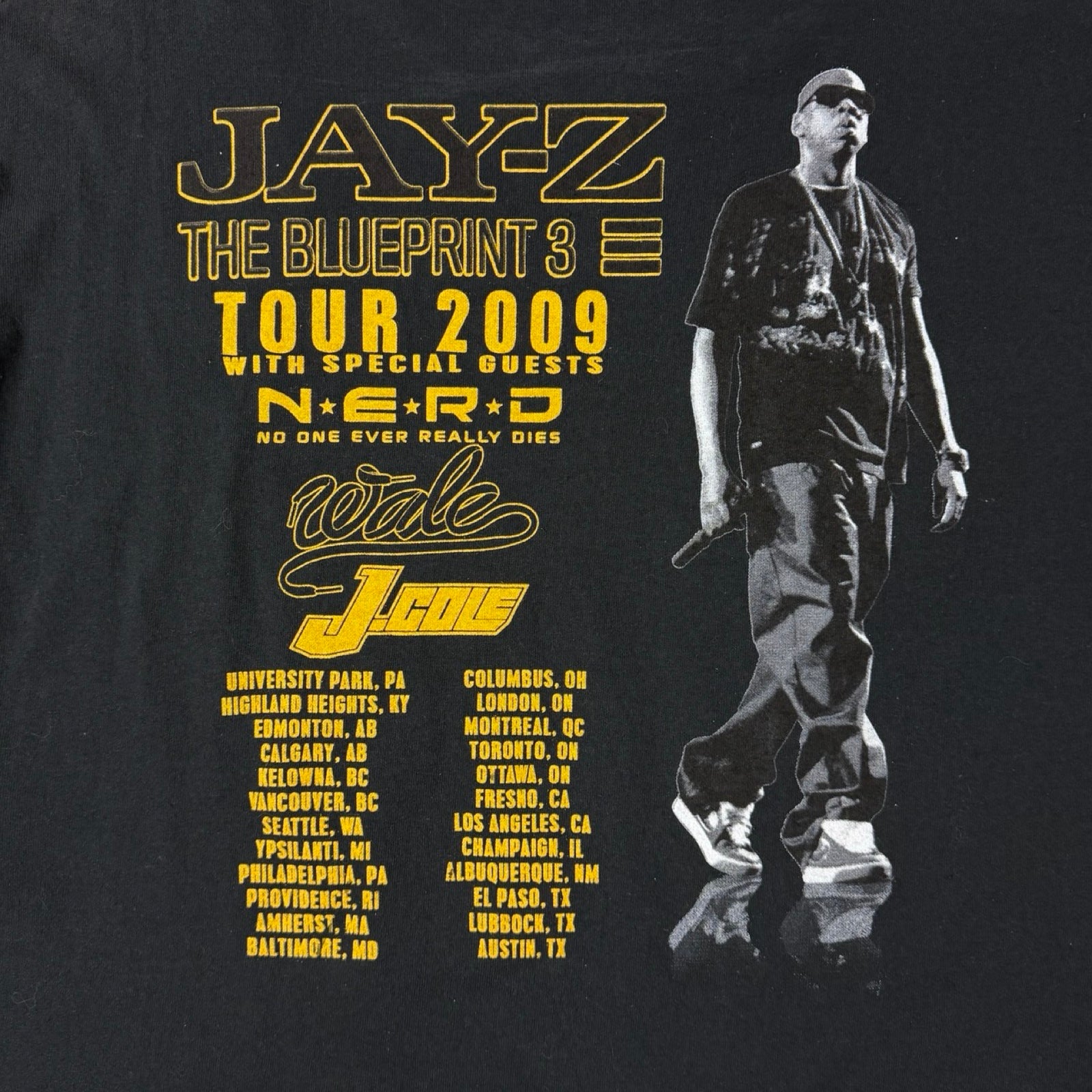 2009 Jay-Z The Blueprint 3 Tour T-Shirt Black