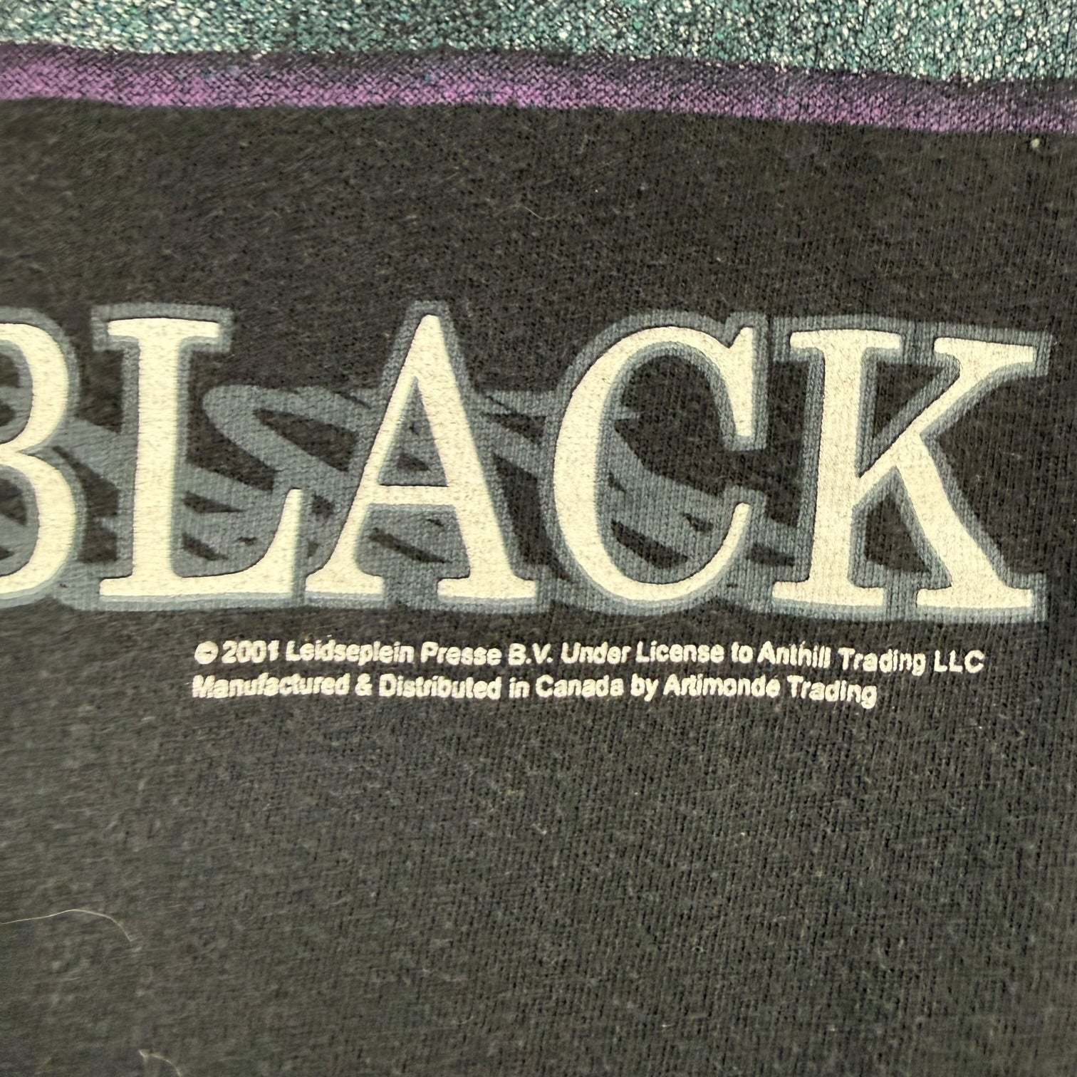 2001 AC/DC Back In Black Tee Black