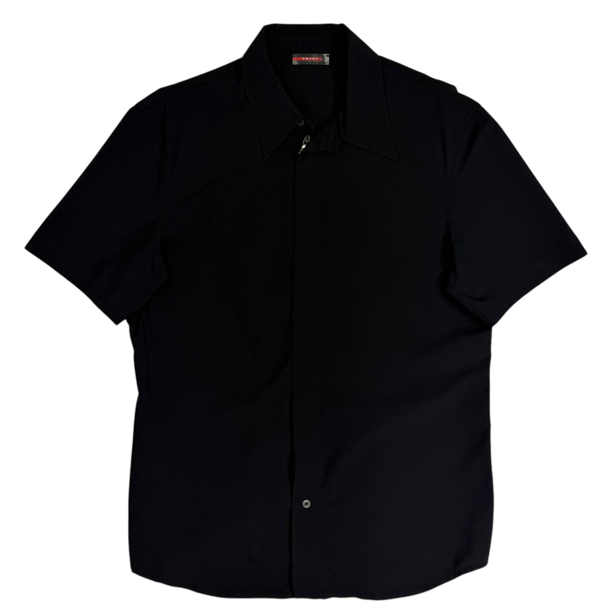 Vintage Prada Zip Up Shirt Black