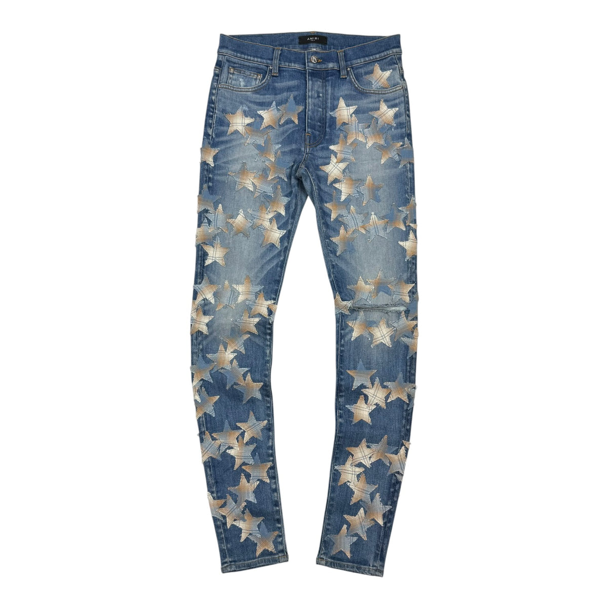 Amiri Chemist Star Patch Pants Medium Wash