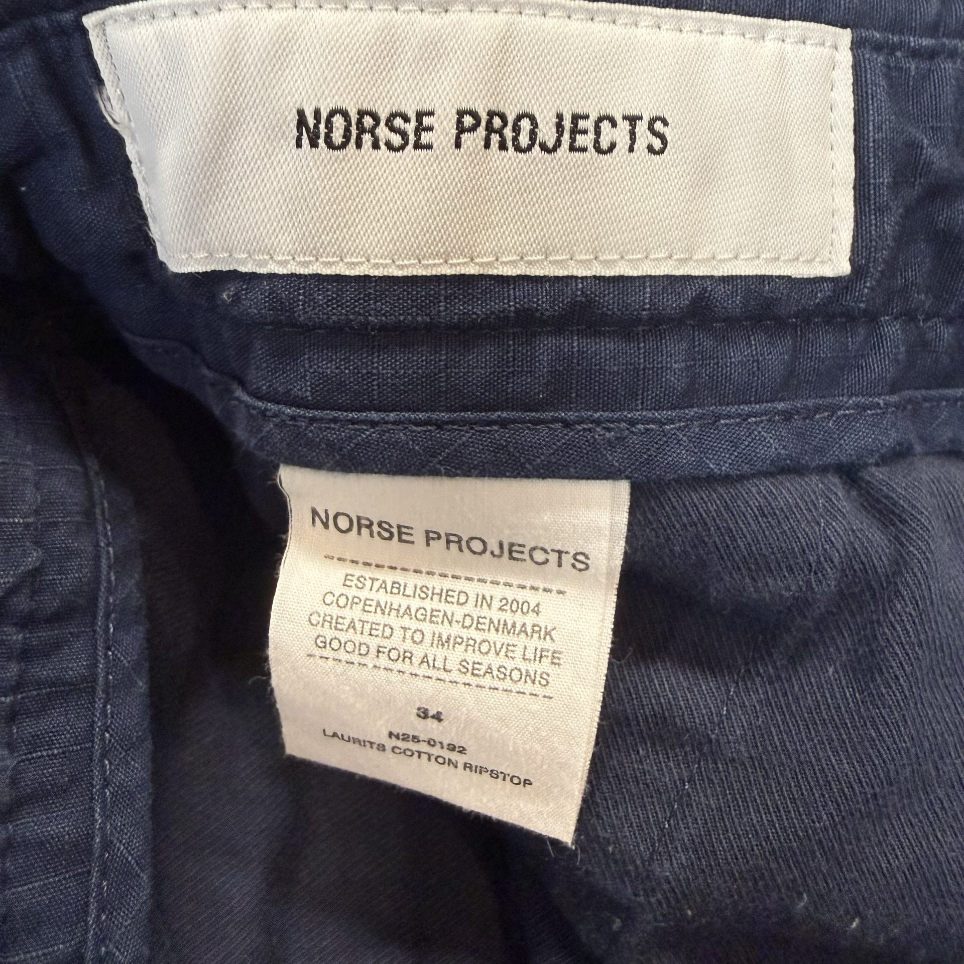 Norse Projects Standard Slim Chino Pants Navy Blue