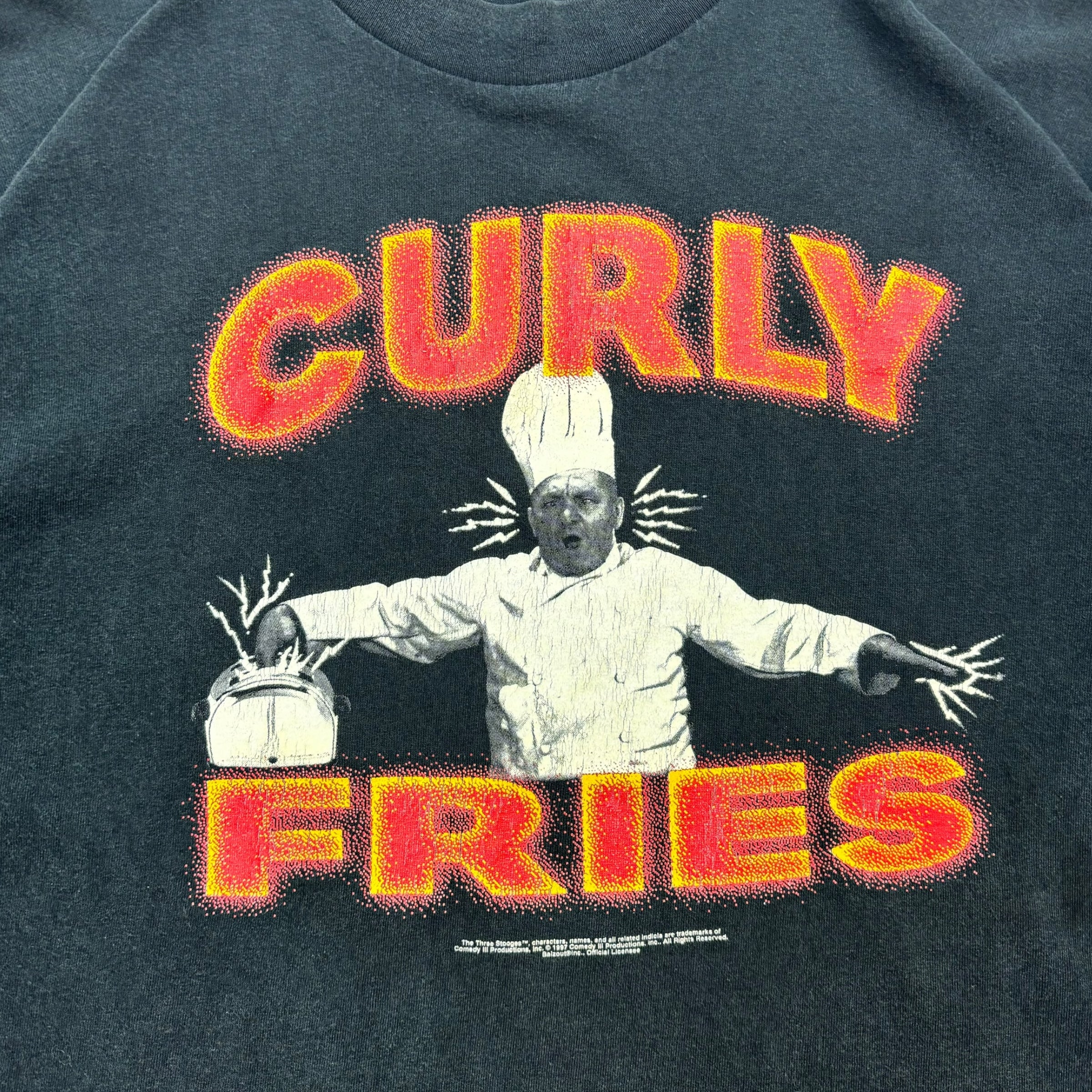 1997 The Three Stooges Curry Fries Tee