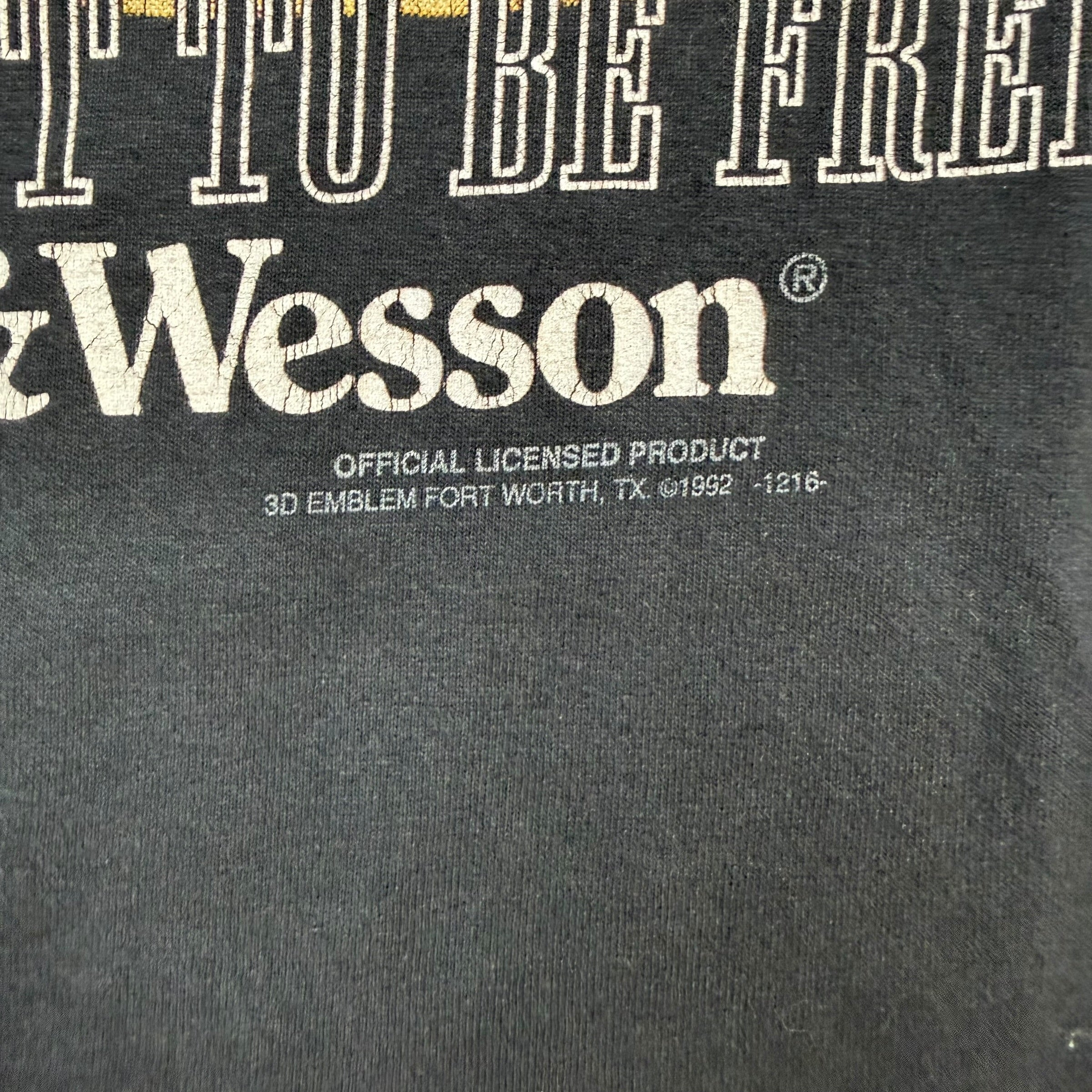 Vintage 3D Emblem Smith & Wesson ‘The Right To Bear Arms…’ Tee Black