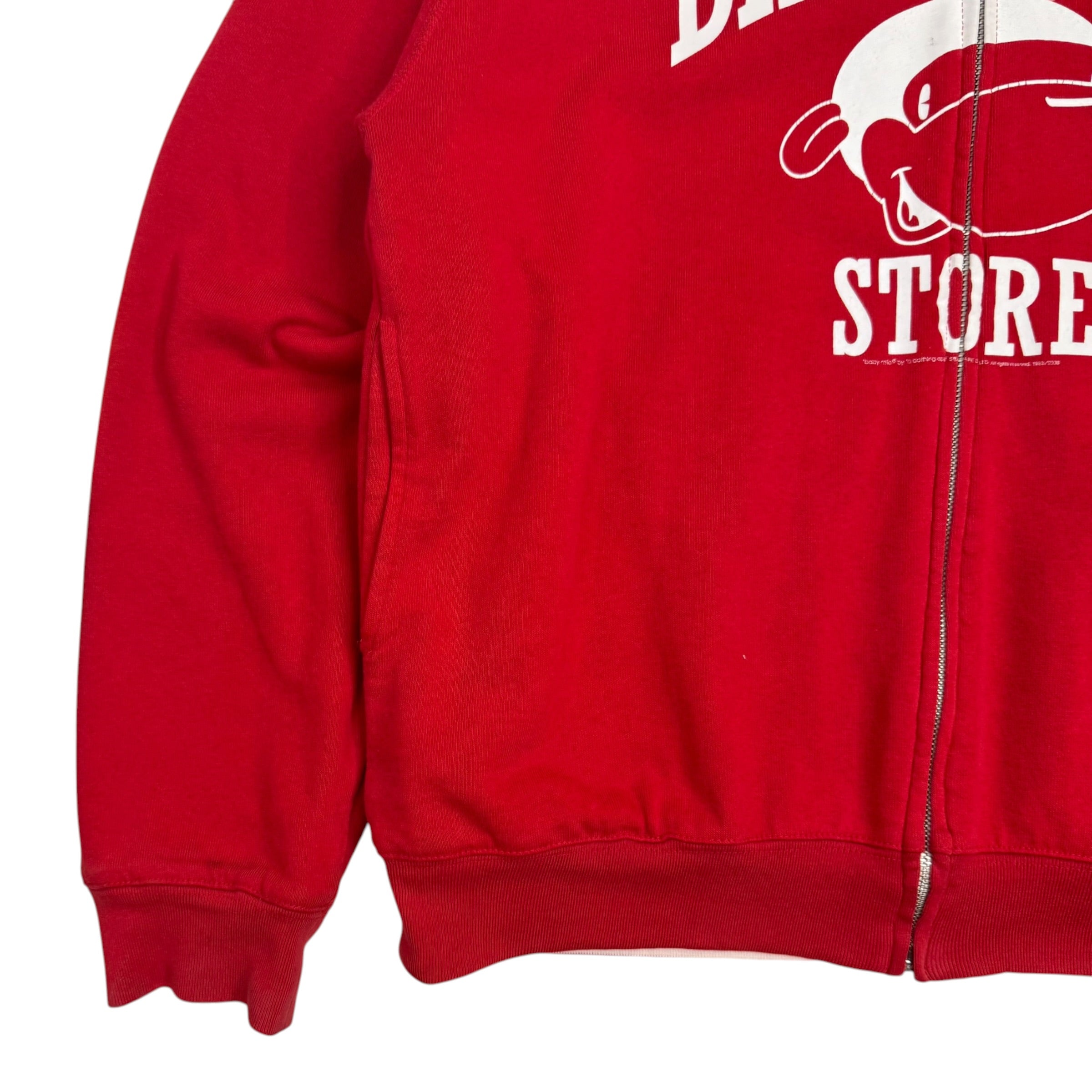 2006 A Bathing Ape BAPE Baby Milo Store Reversible Zip Hoodie Pink/Red