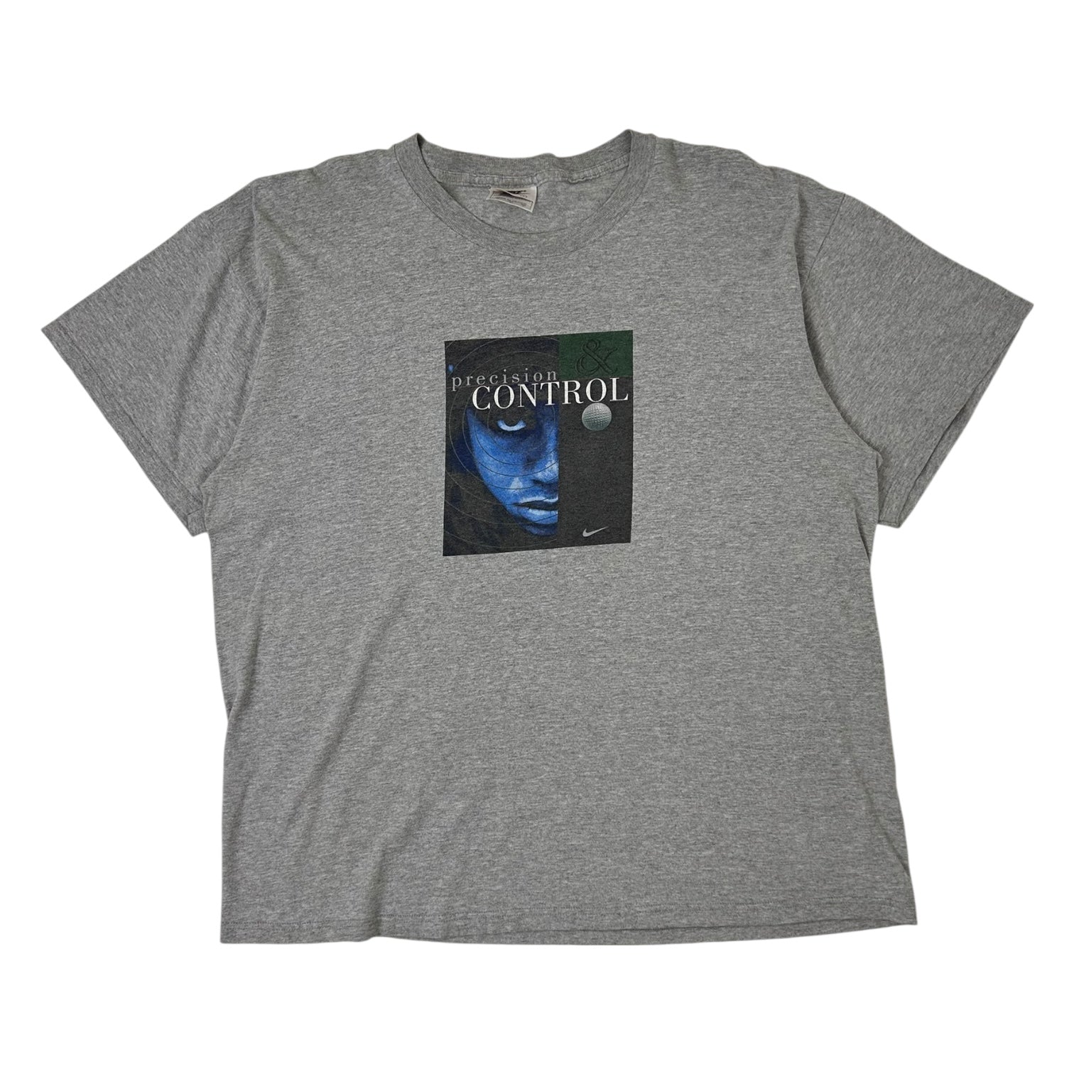 Vintage Nike Precision & Control Tiger Woods T-Shirt Grey