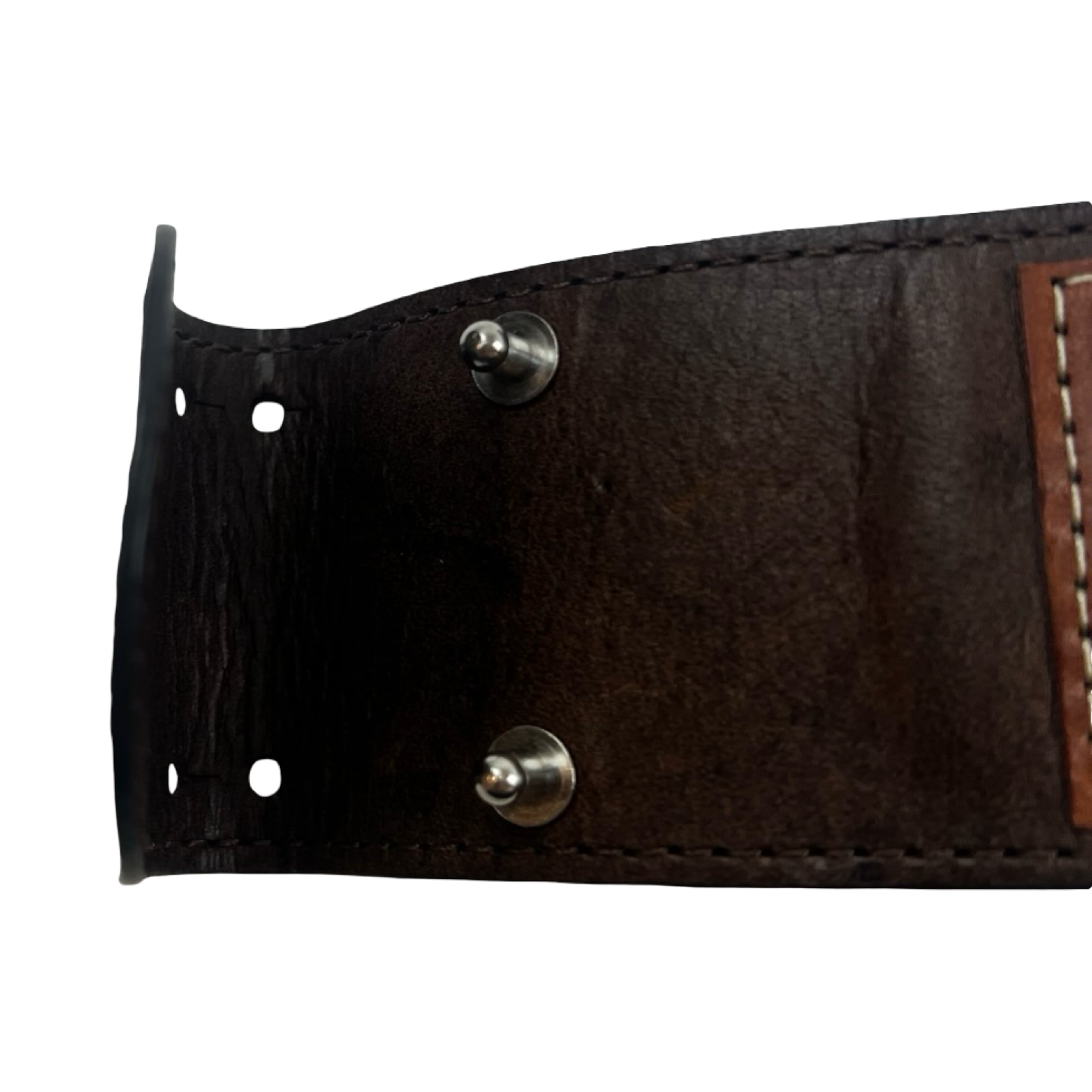Vintage Dolce & Gabbana Brown Leather Cuff Bracelet
