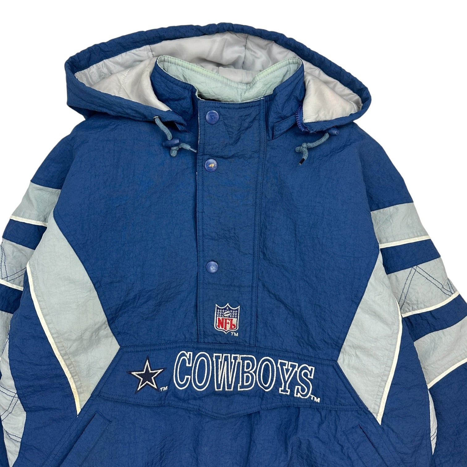 Vintage Starter Dallas Cowboys Anorak Jacket Blue