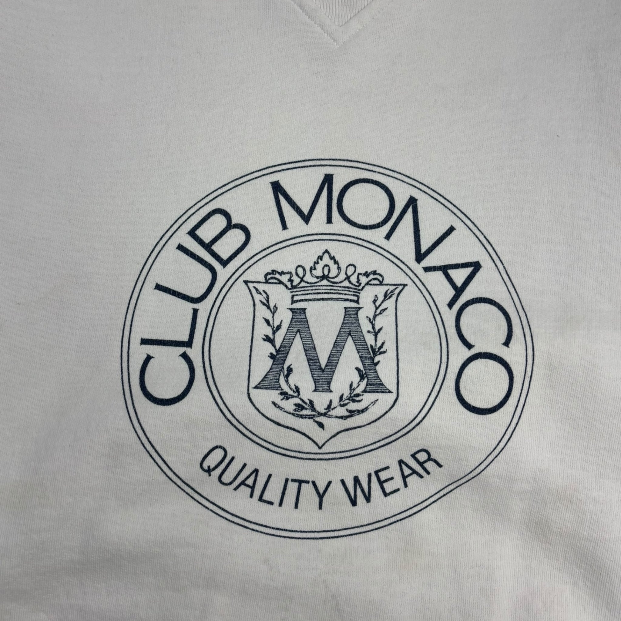 Vintage Club Monaco Crest Crewneck White