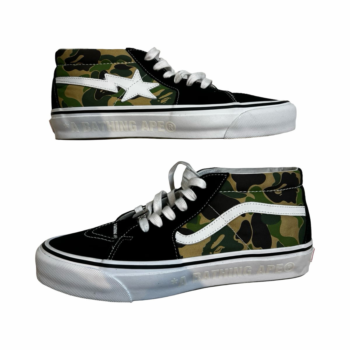 Vans LX Sk8-Mid Bape ABC Camo Black Green (Used)