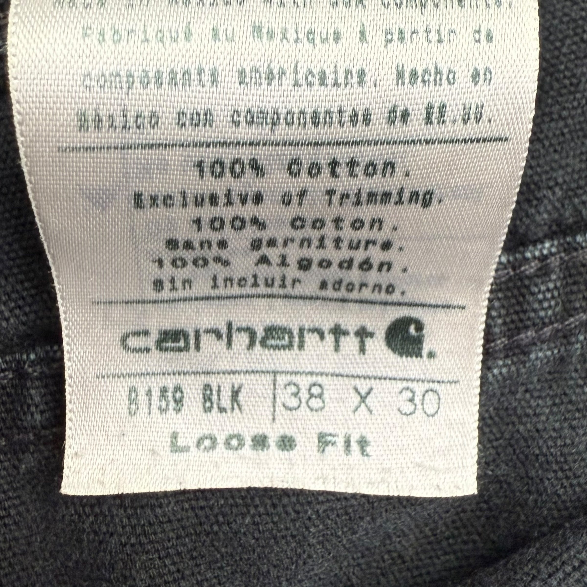 Vintage Carhartt Dungaree Pants Black