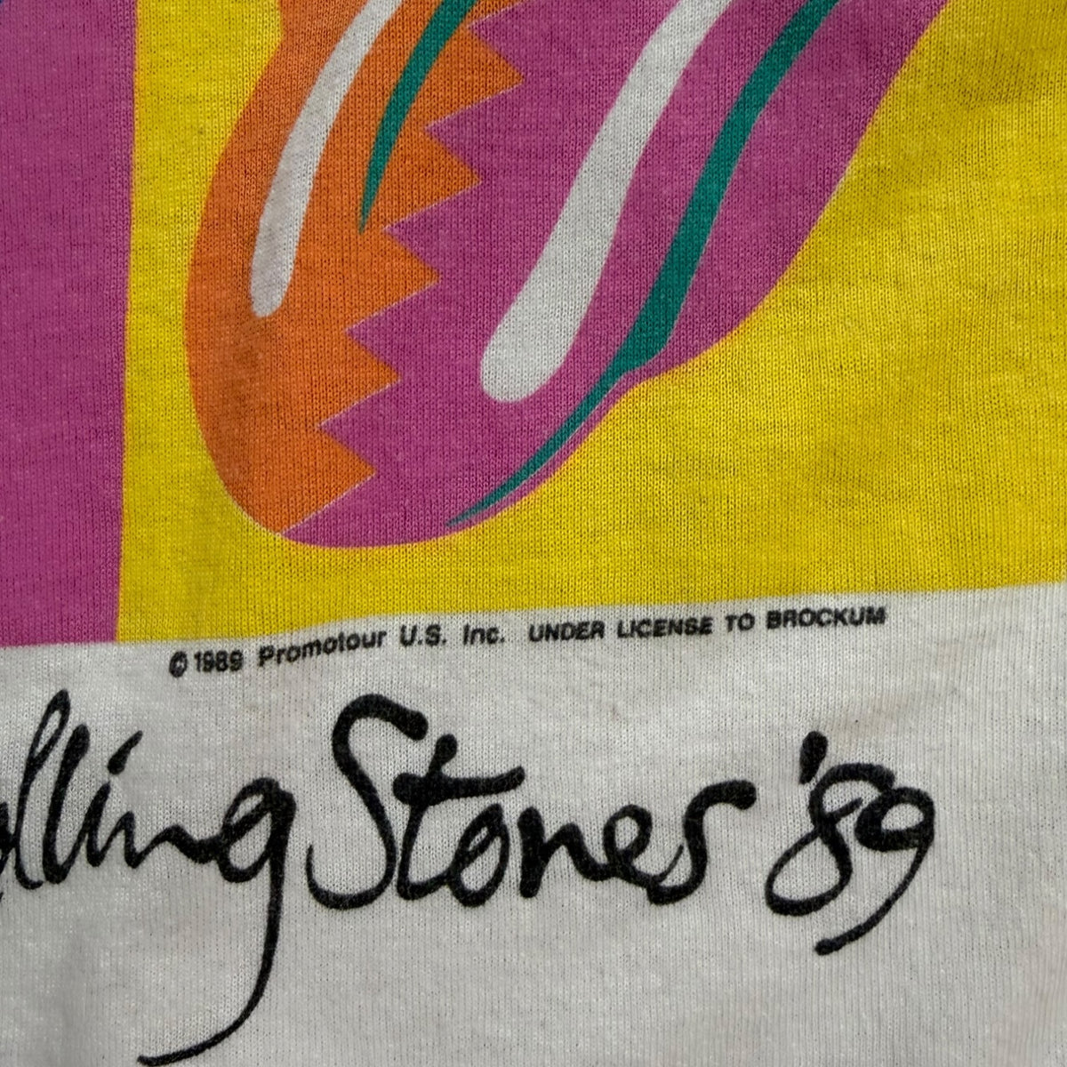 Vintage 1989 Rolling Stones Steel Wheels Canadian Tour T-Shirt White