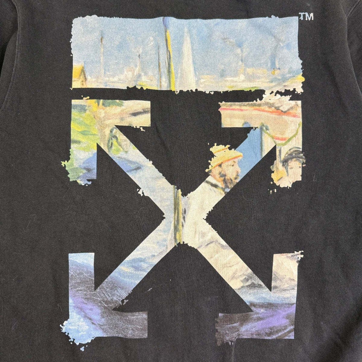 Off-White Impressionism Arrows Zip Up Hoodie Black