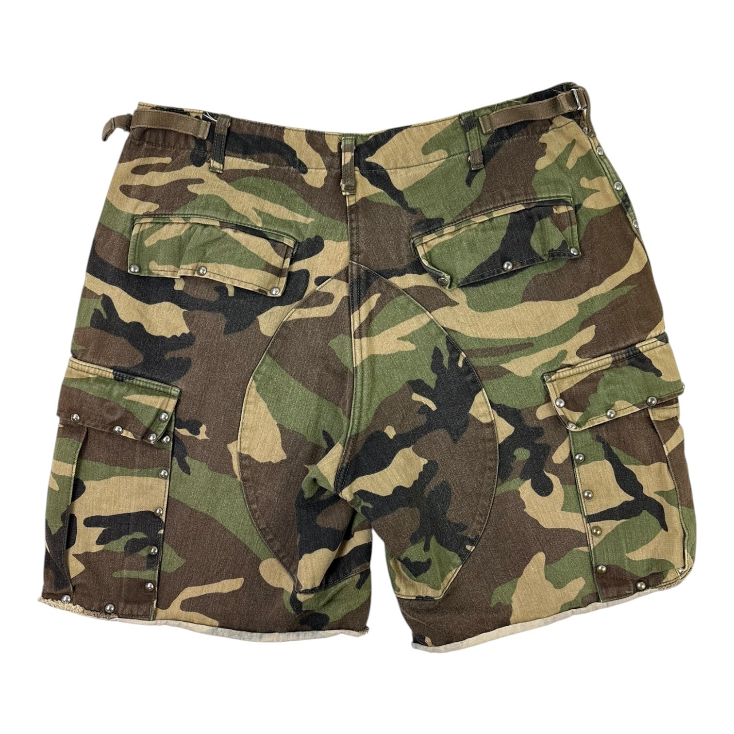 Saint Laurent Studded Workwear Shorts Camo