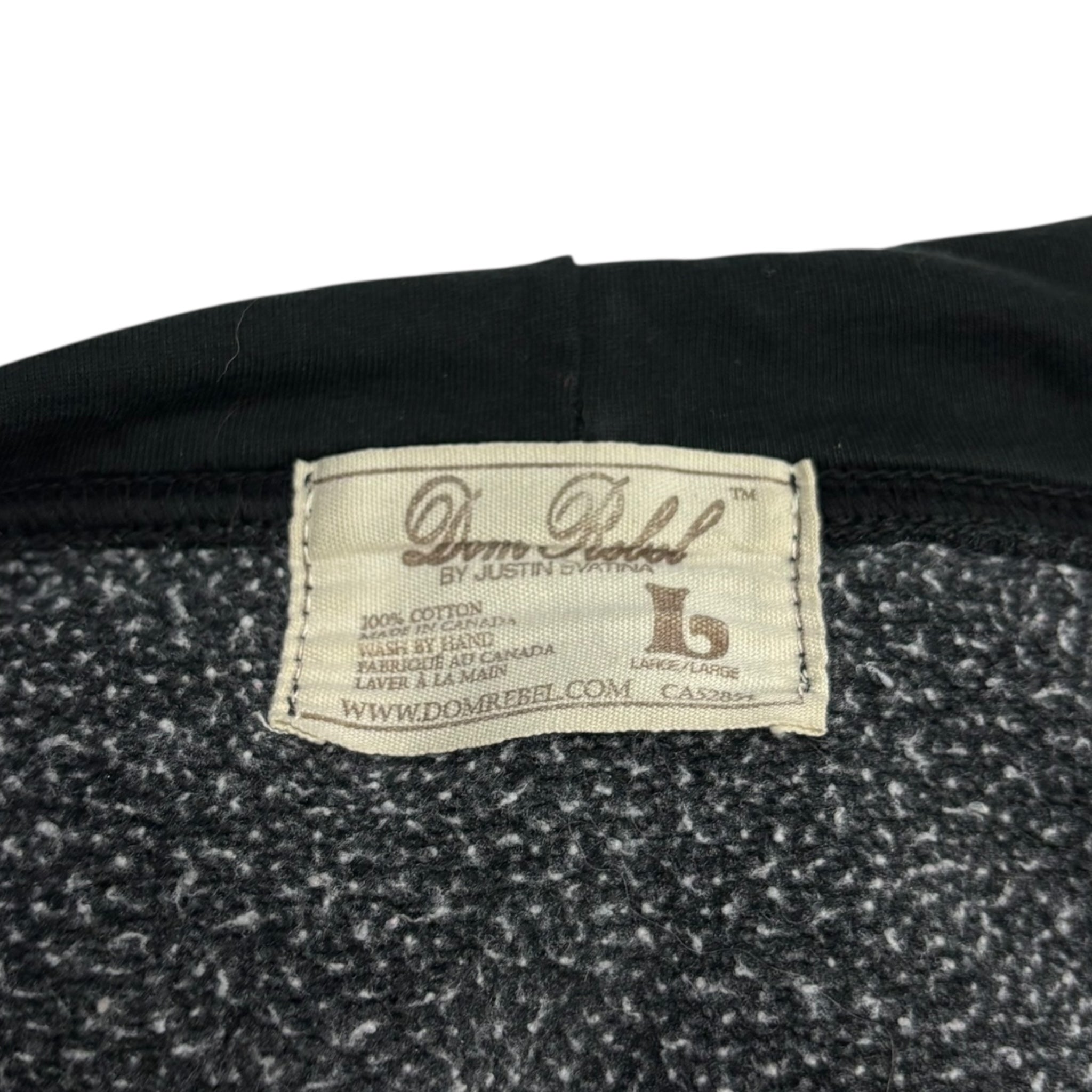 Vintage Y2K Dom Rebel Skull Pile Zip Hoodie