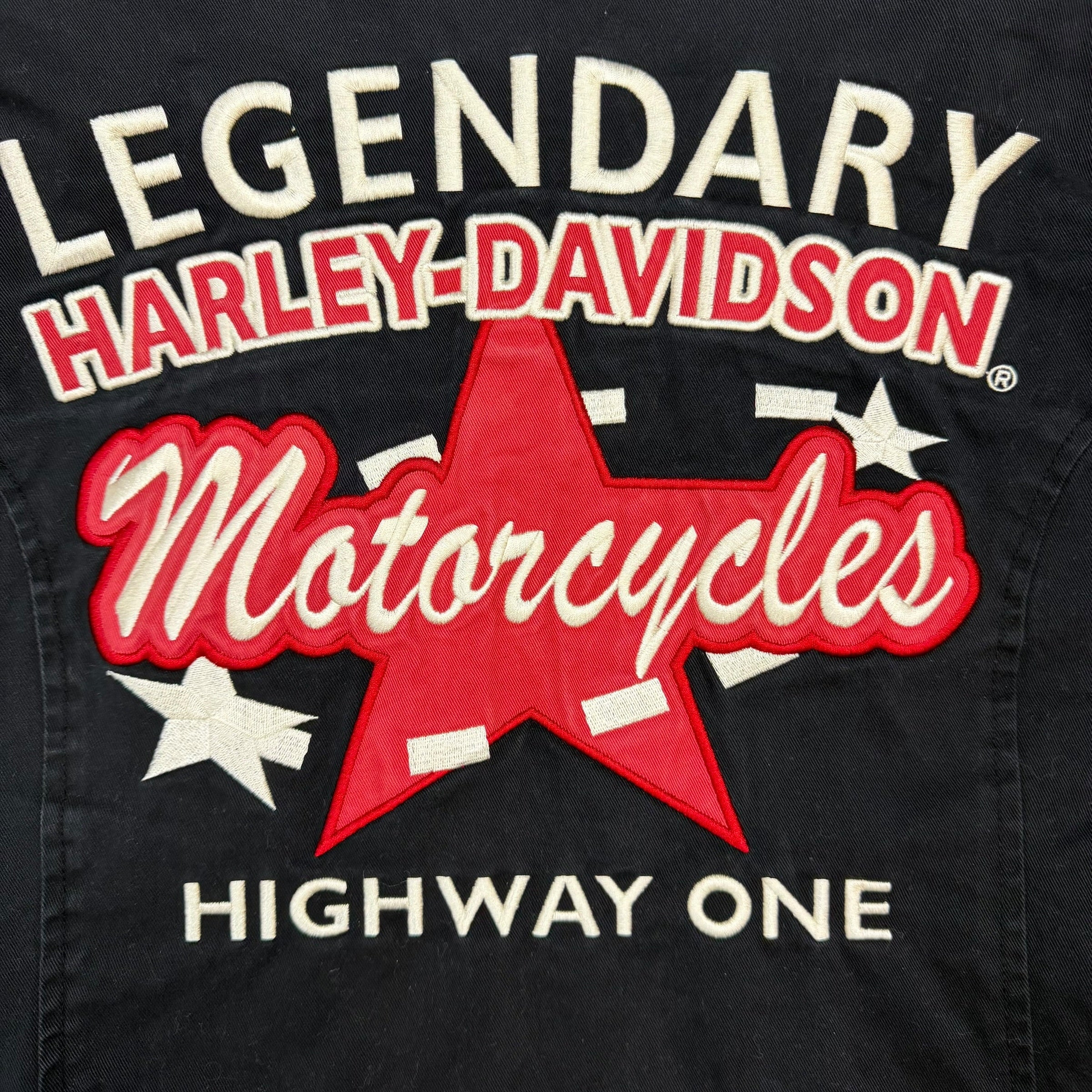 (W) Vintage Harley Davidson Highway One Jacket Black