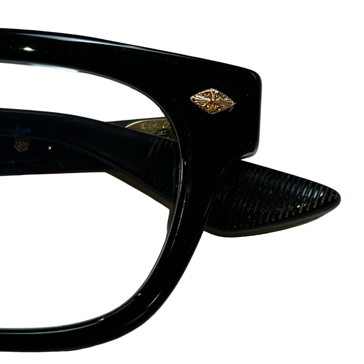 Chrome Hearts Baggins A Square Frame Optical Glasses Black Acetate