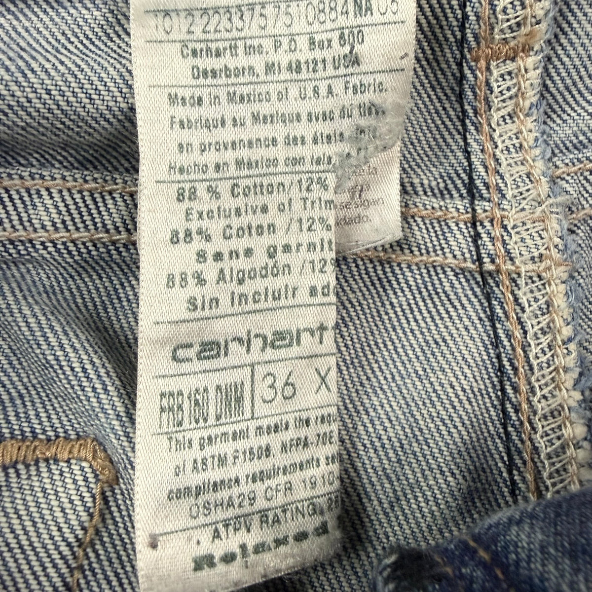 Vintage Carhartt Relaxed Fit Denim Pants Blue
