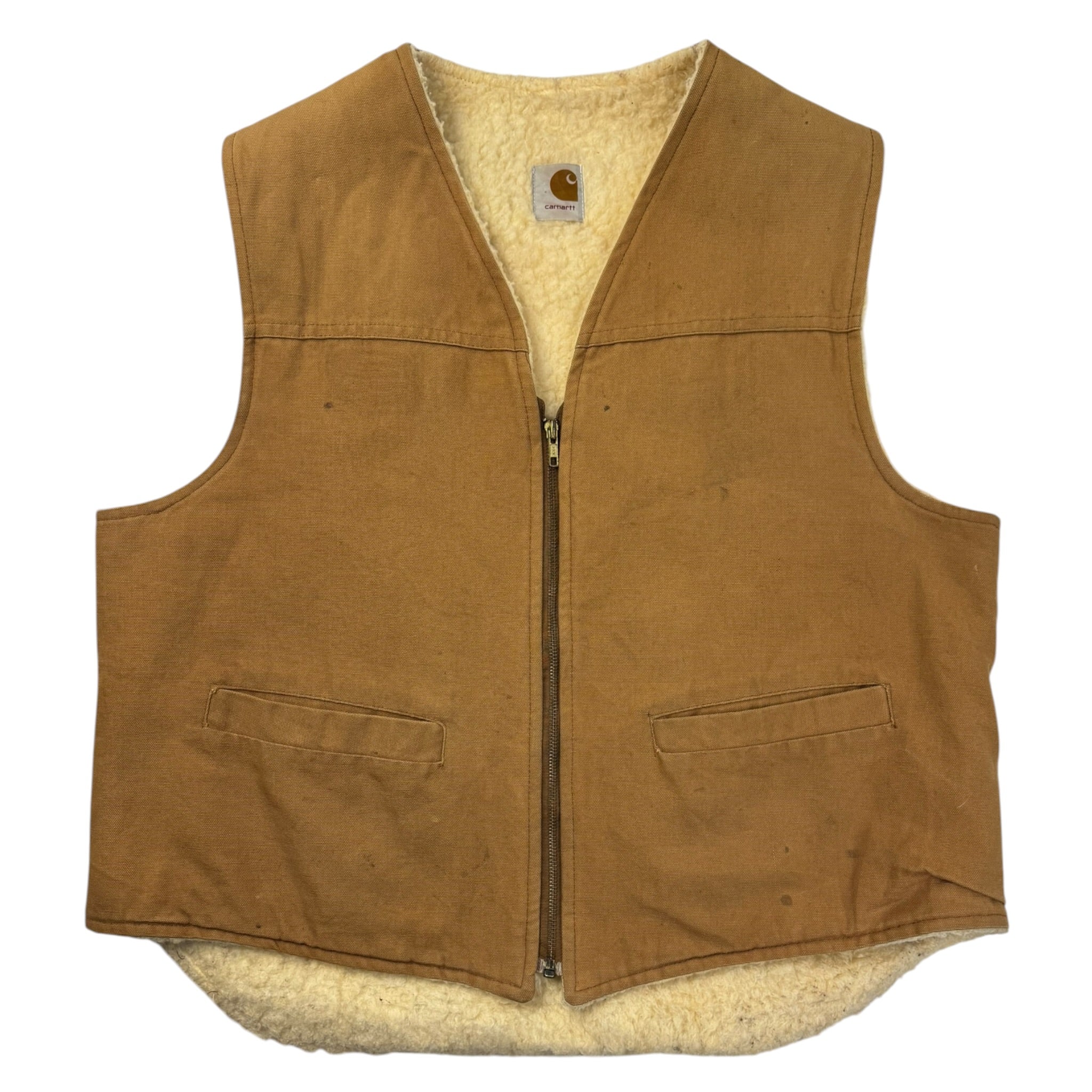 Vintage 80s Carhartt Sherpa Lined Vest
