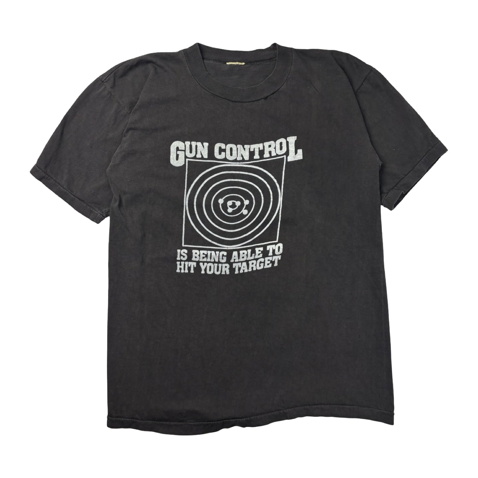 Vintage Gun Control T-Shirt Washed Black