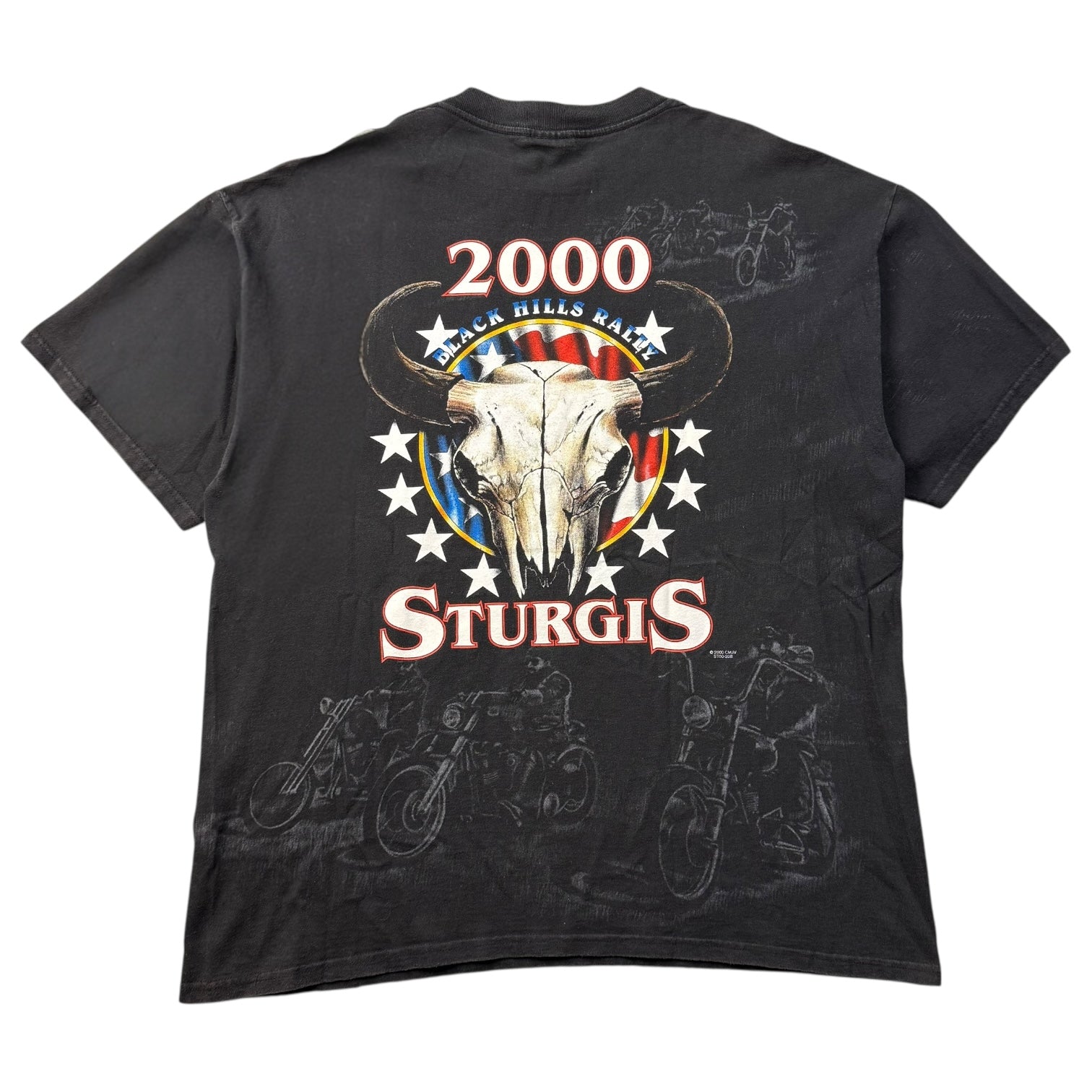 2000 Sturgis Bike Rally Tee Faded Black