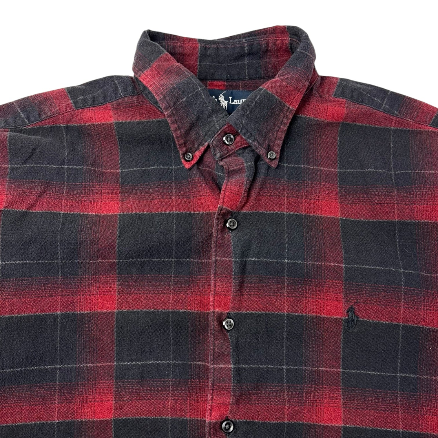 Vintage Polo Ralph Lauren Plaid Button-Up Red