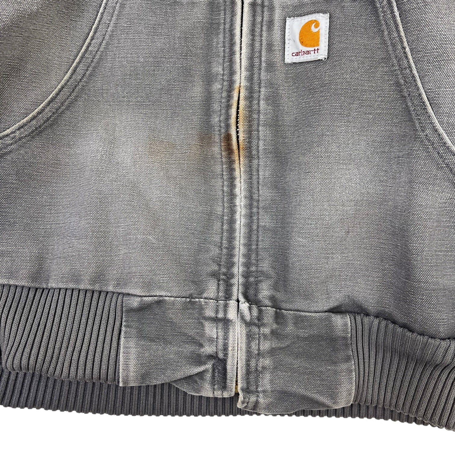Vintage Carhartt Hooded Active Jacket Grey Canvas