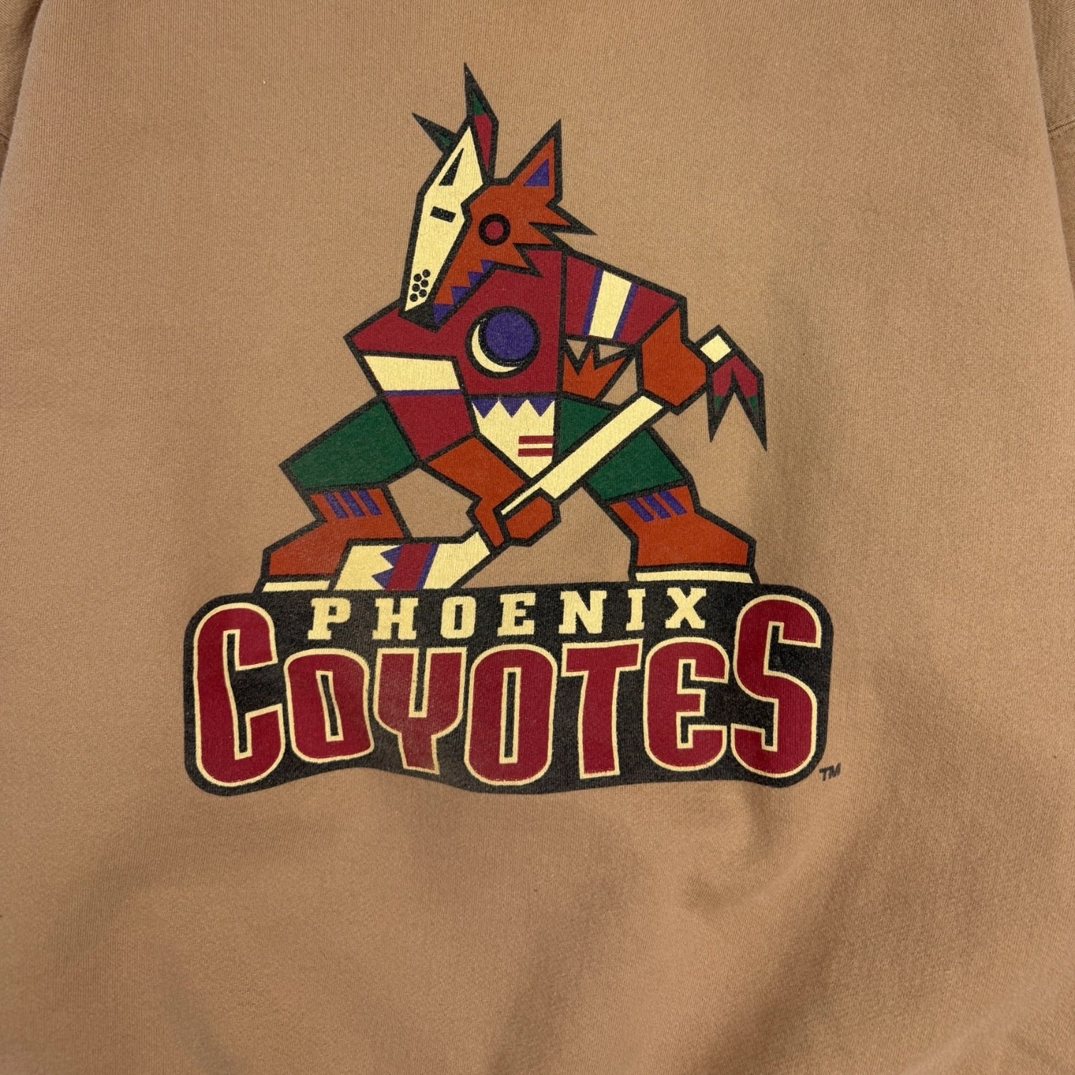 Vintage Phoenix Coyotes Kachina Crewneck Tan