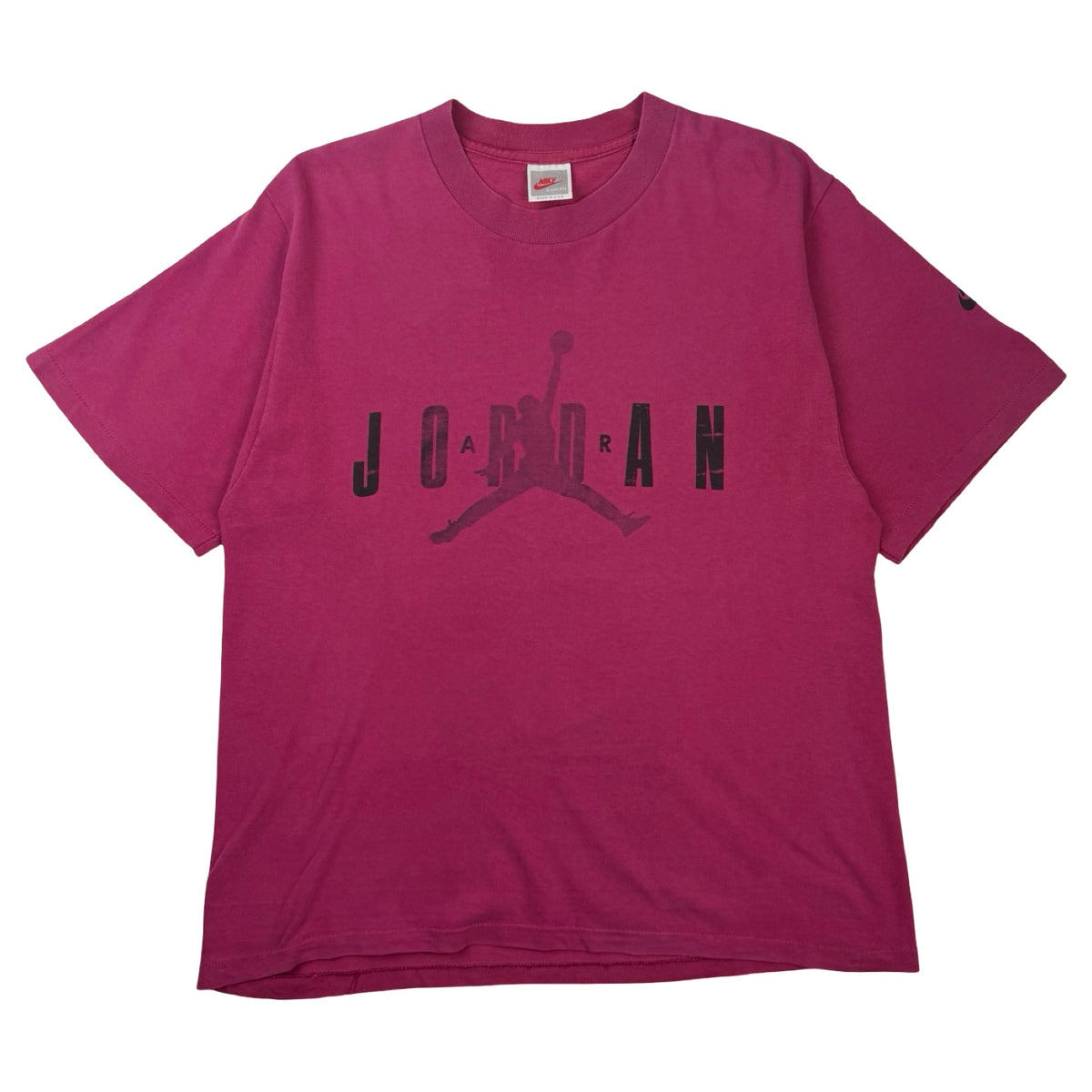 Vintage Nike Air Jordan Logo T-Shirt Faded Hot Pink