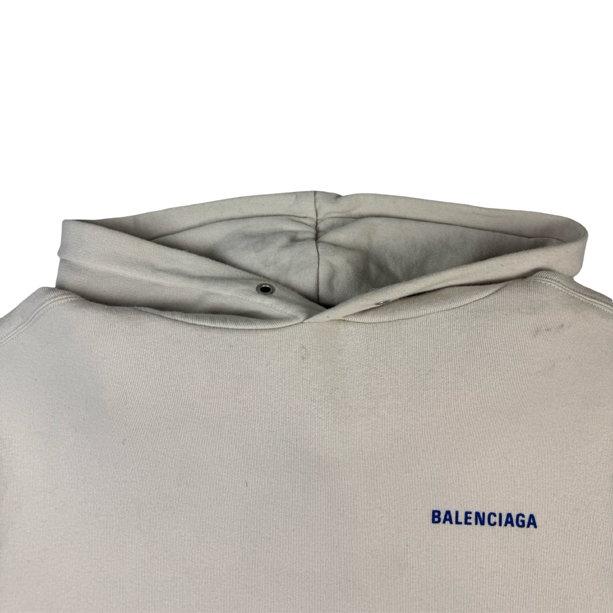Balenciaga Logo Hoodie Beige/White