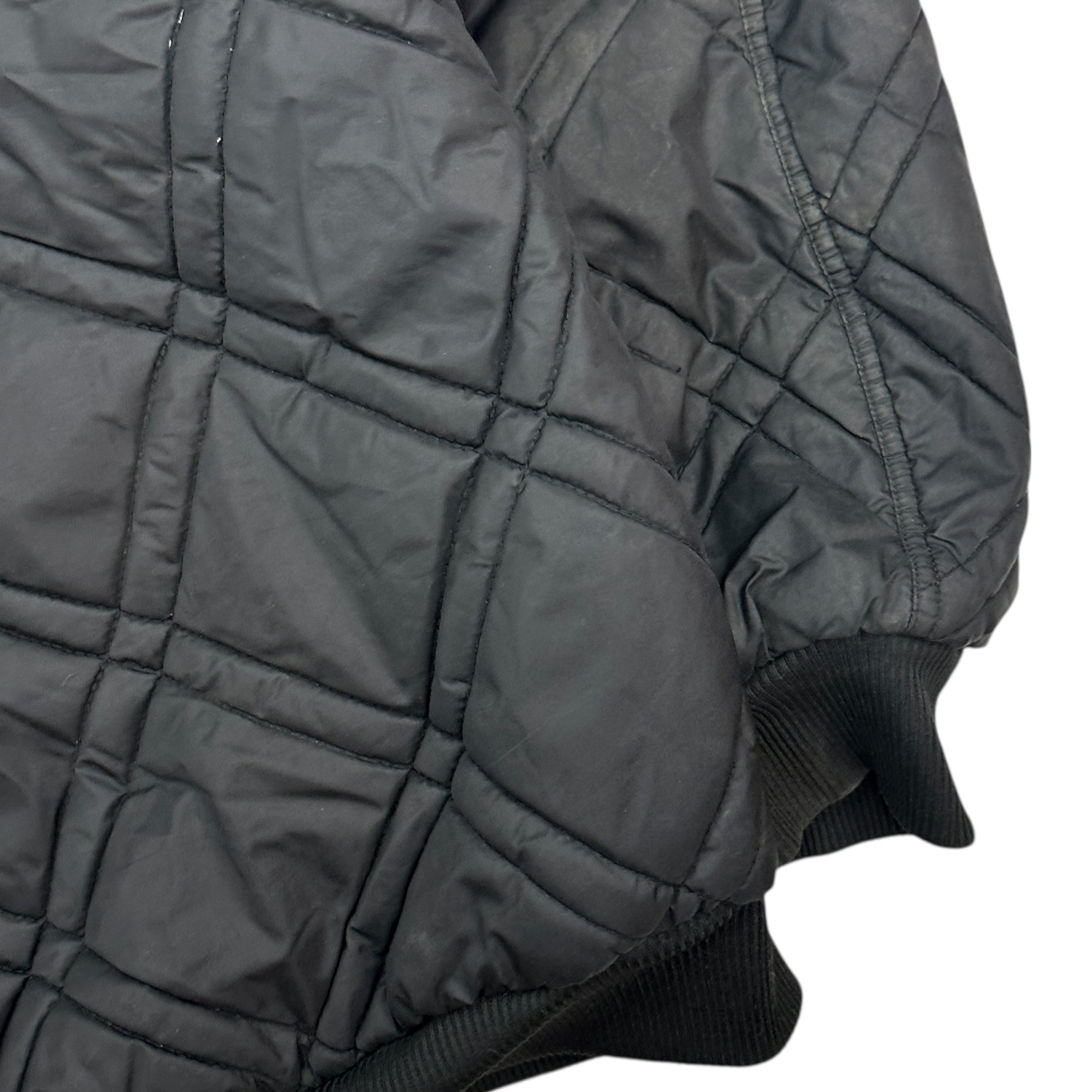 Vintage Nike Reversible Quilted Bomber Jacket Black