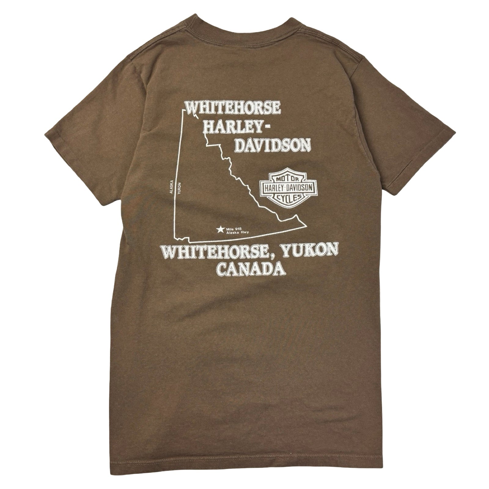 1991 Harley Davidson 3D Emblem Yukon T-Shirt Brown