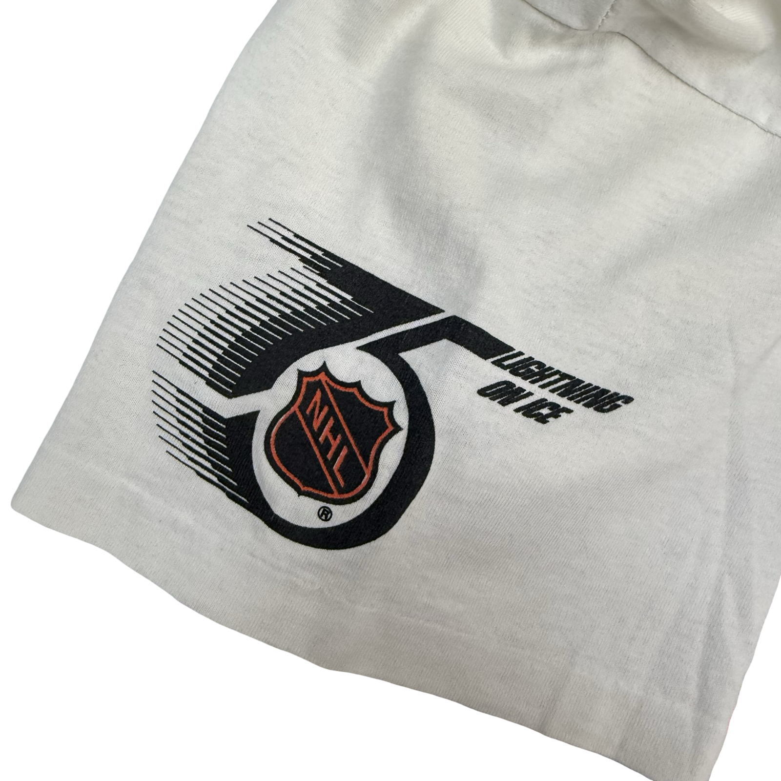 1991 Bulletin Athletic Chicago BlackHawks AOP Tee White