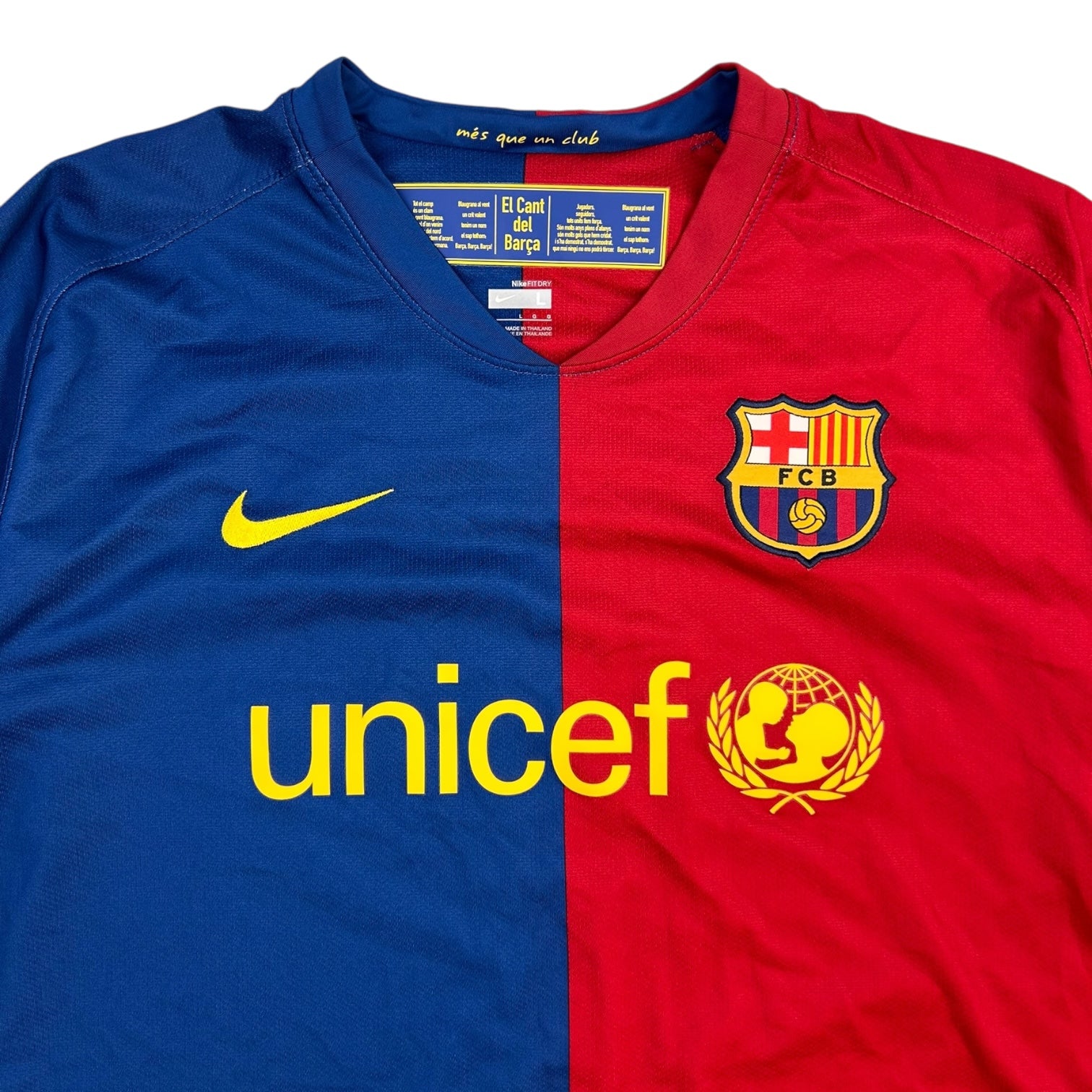 Vintage Nike Barcelona 2008-2009 Home Jersey Blue/Red