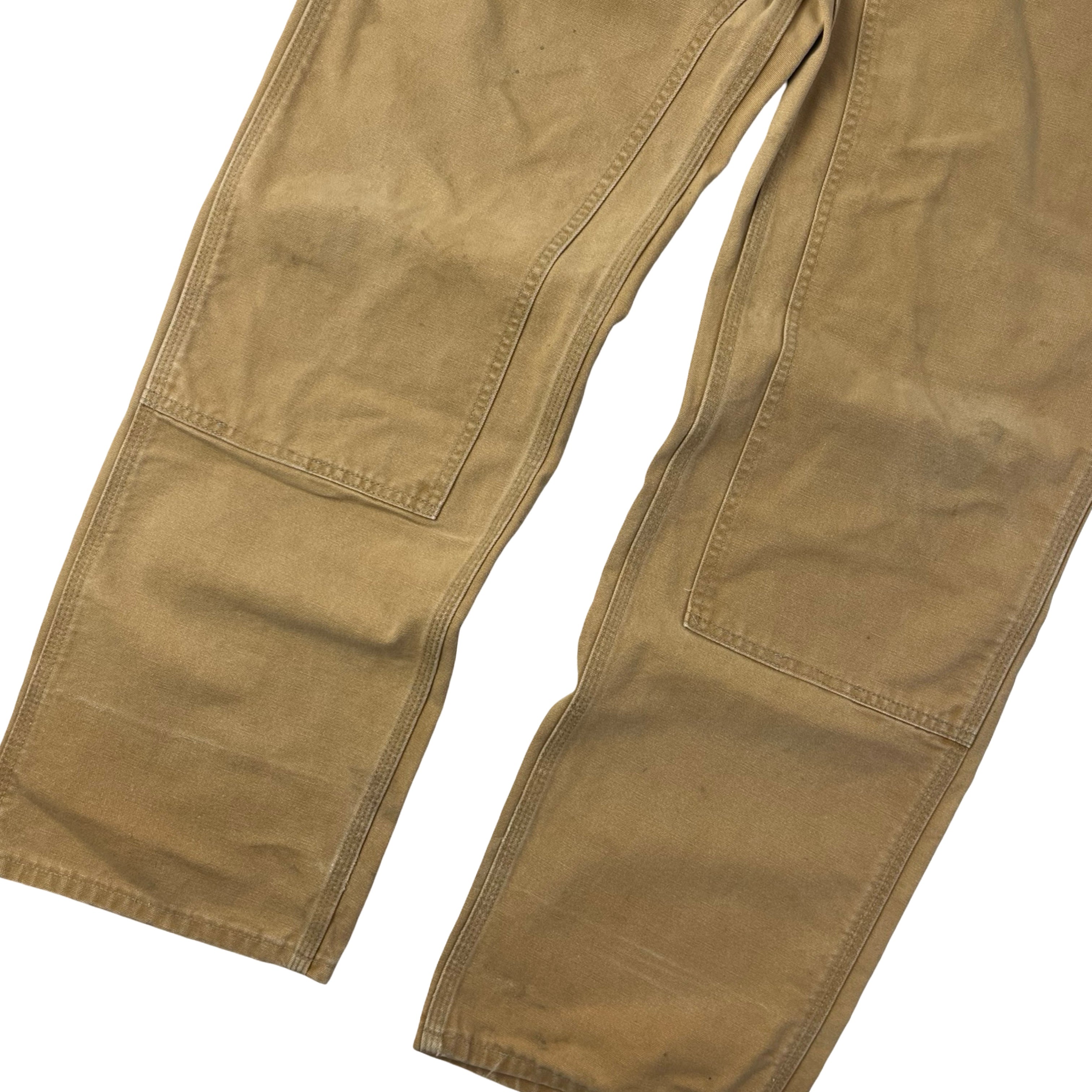 Vintage Carhartt Double Knee Carpenter Pants Faded Khaki