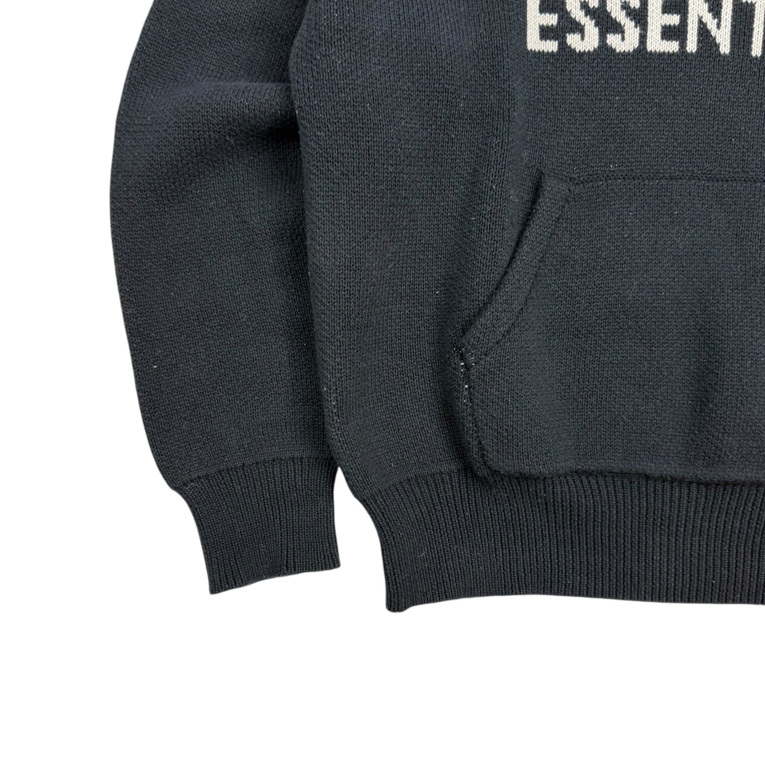 Fear Of God Essentials Knit Pullover Hoodie Black
