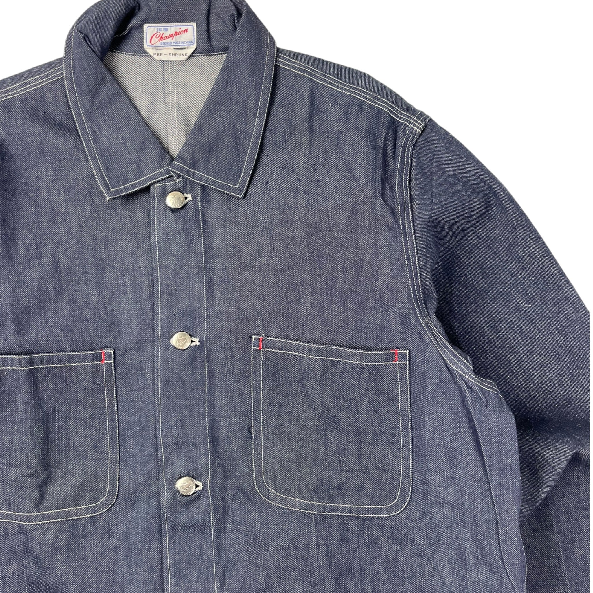 Vintage Champion Golden Horse Denim Chore Coat Navy
