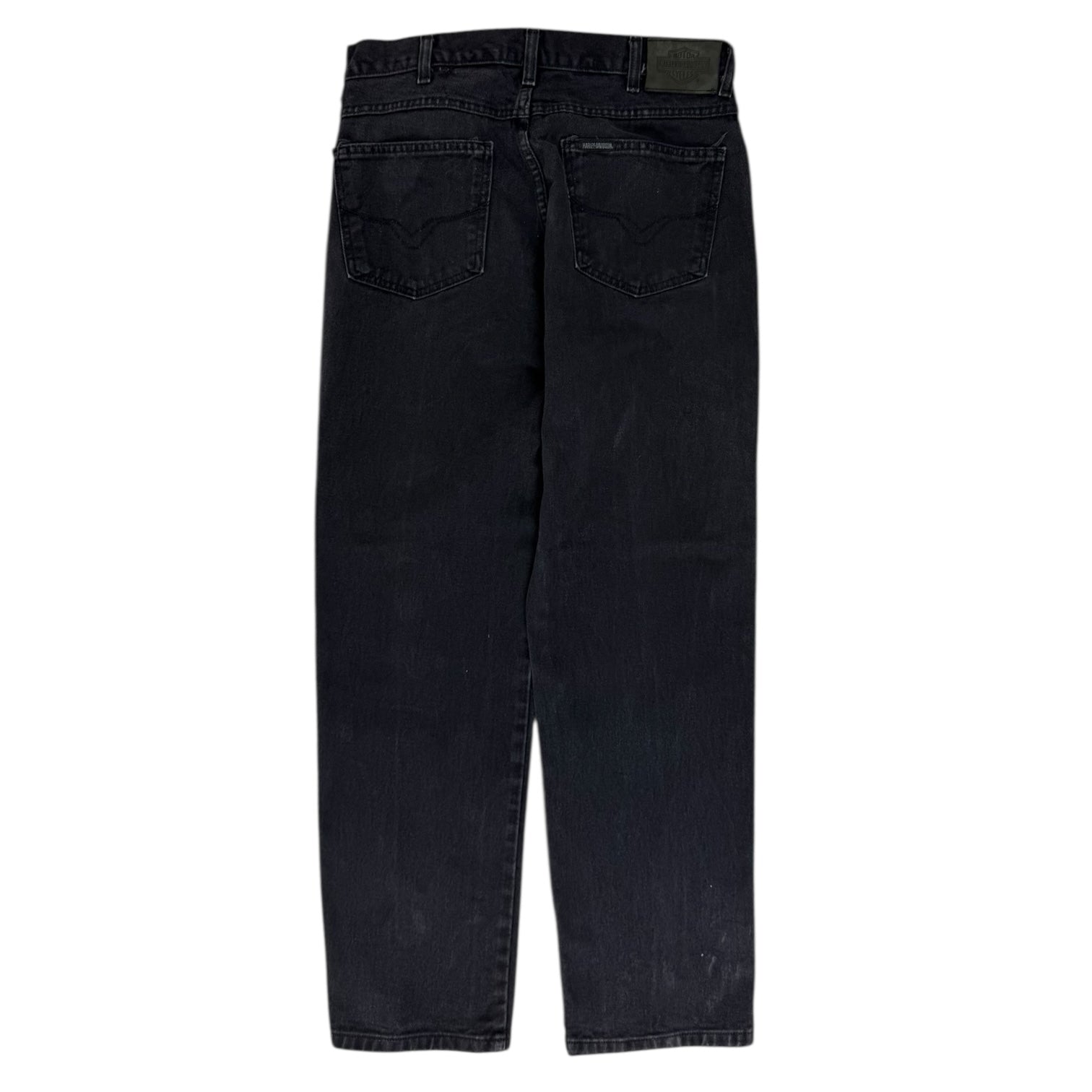 Vintage Harley Davidson Straight-Leg Jeans Black