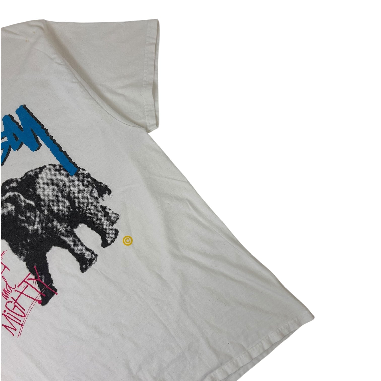 Vintage Stussy Big And Mighty T-Shirt White