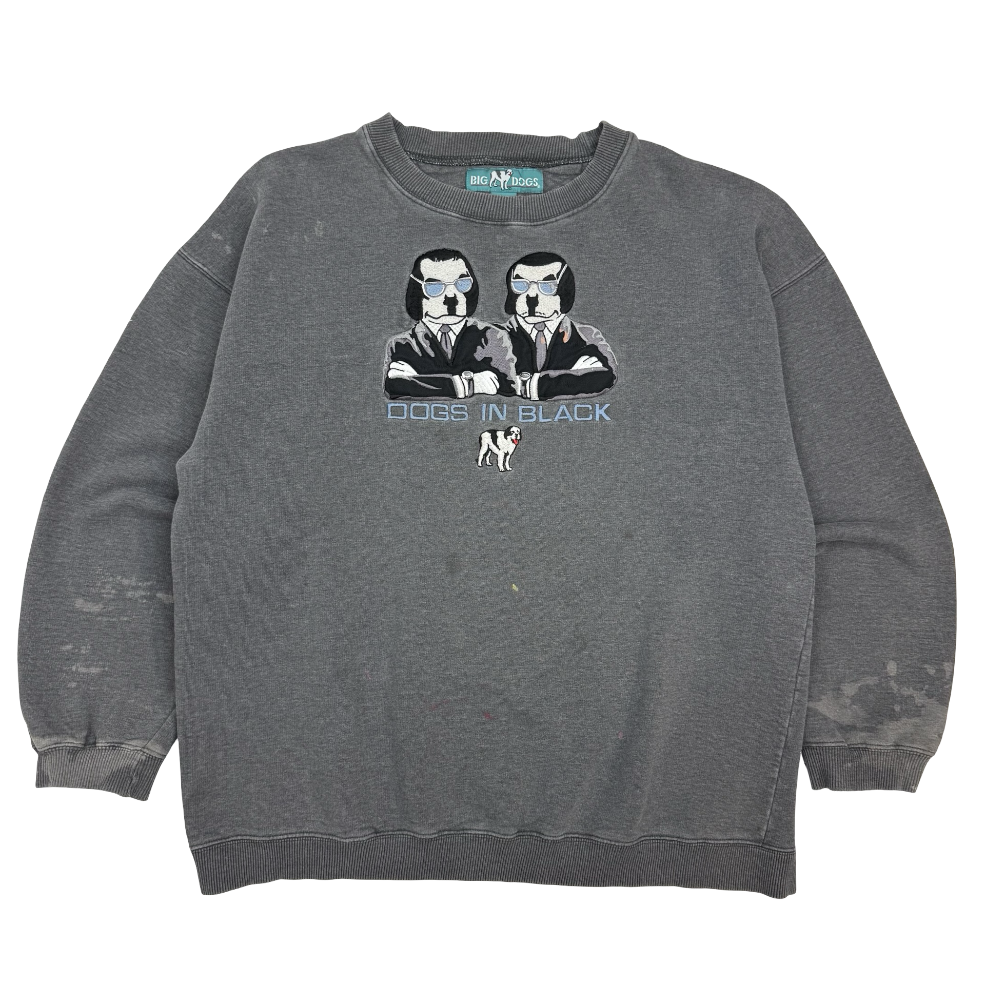 Vintage Big Dogs ‘Dogs In Black’ Parody Crewneck Dark Grey