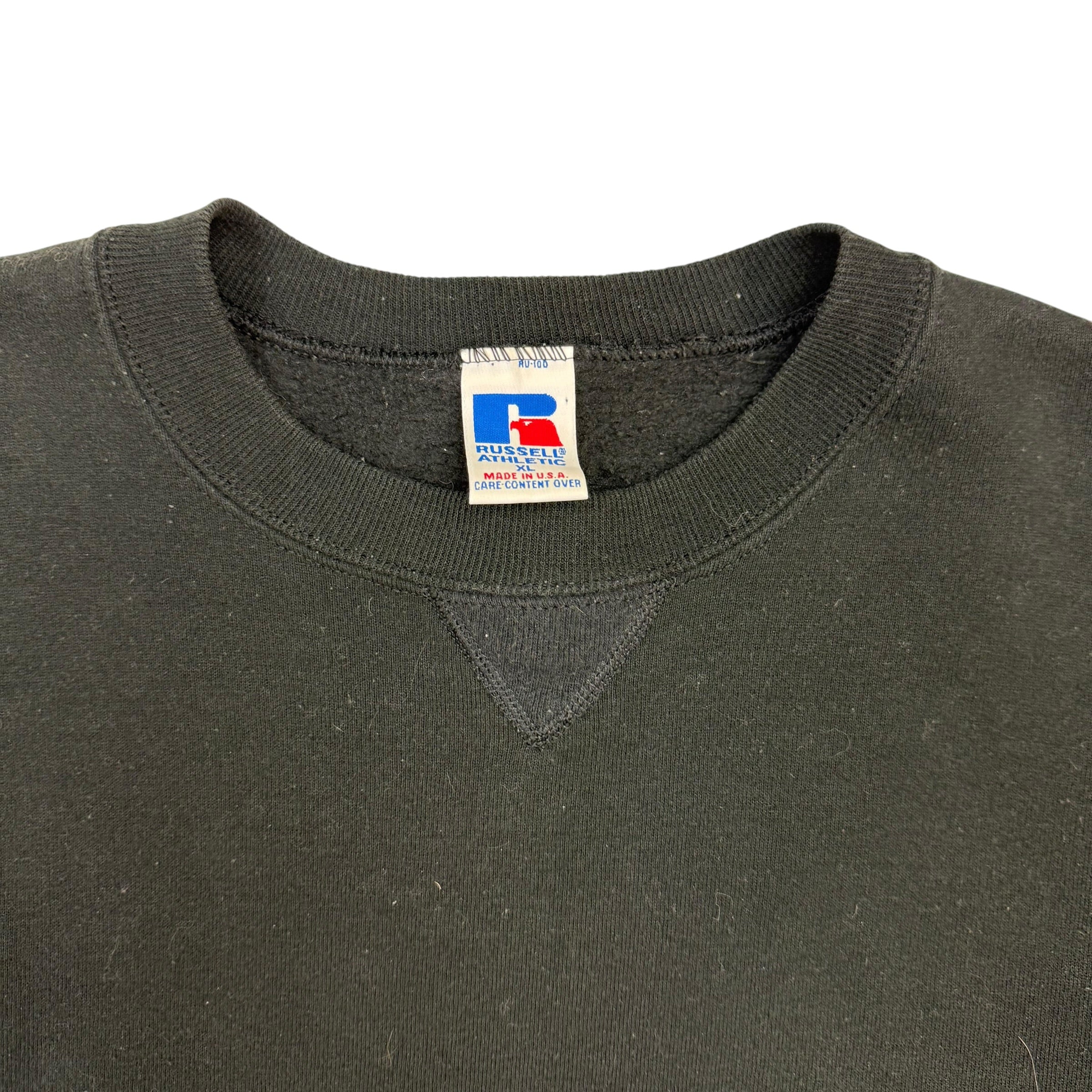 Vintage Russell Athletics Blank Crewneck Black