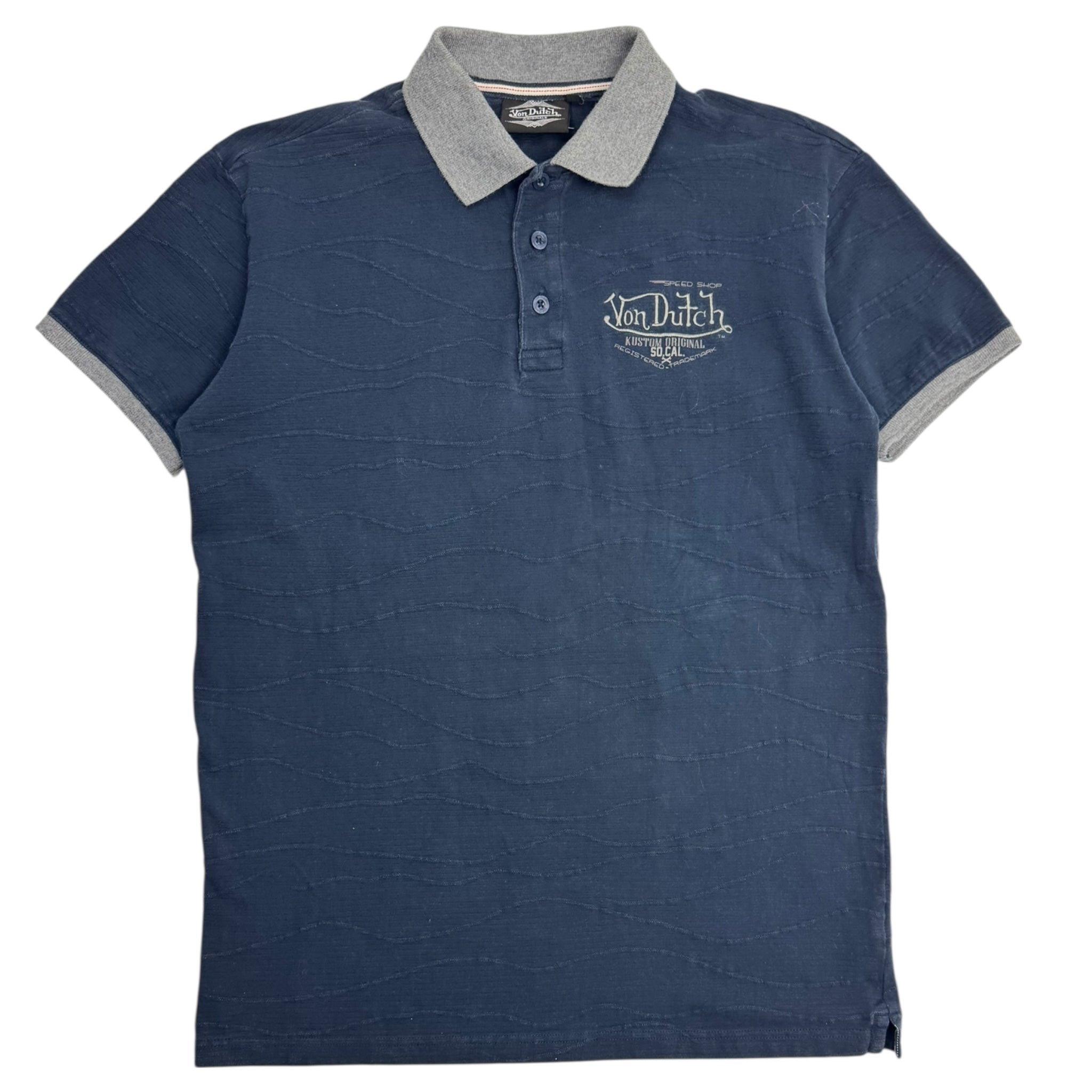 Y2K Von Dutch Collared Polo Shirt