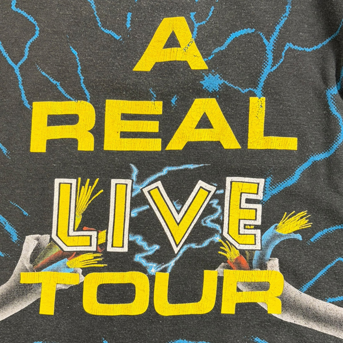 Vintage 1993 Iron Maiden "A Real Live One" All-Over Print T-Shirt Black