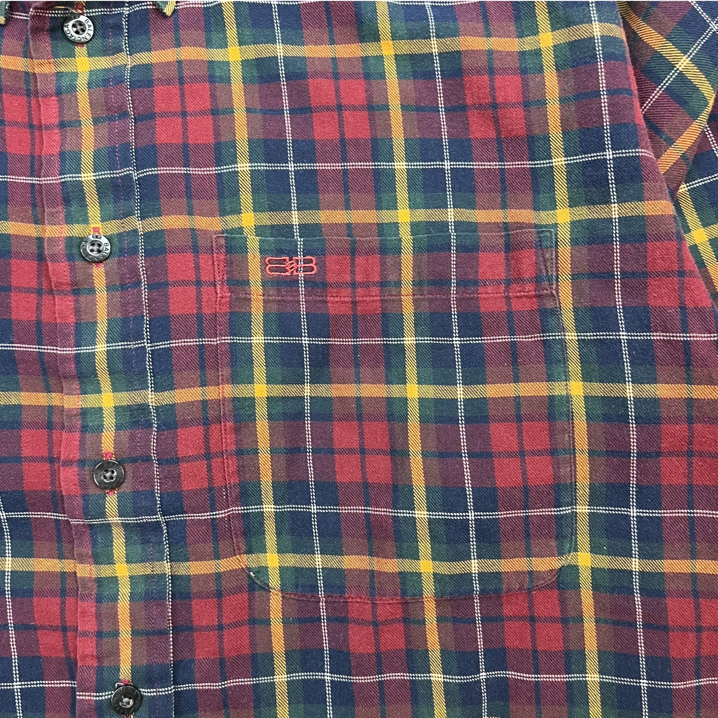 Vintage Balenciaga Oxford Shirt Plaid Red/Green