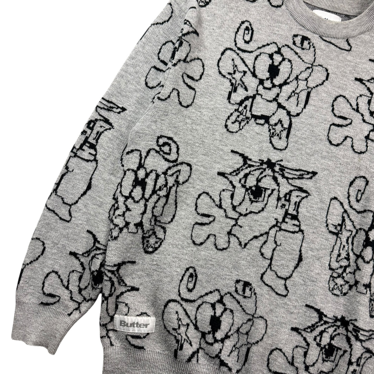Butter Goods Spray Knit Sweater Grey