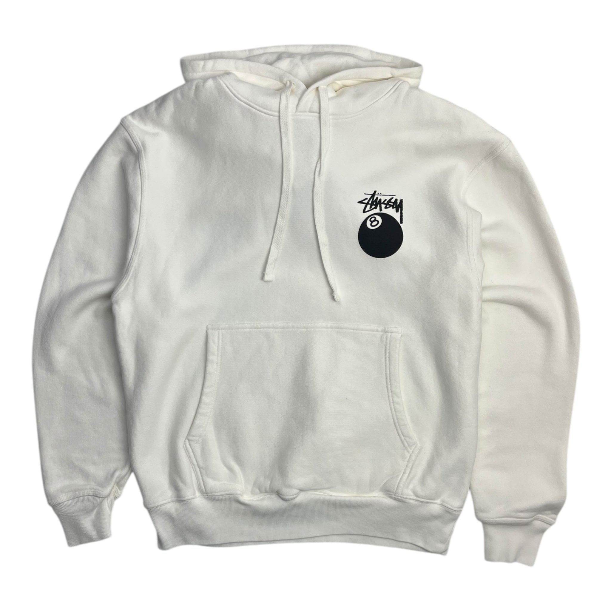 Stussy 8 Ball Pullover Hoodie White