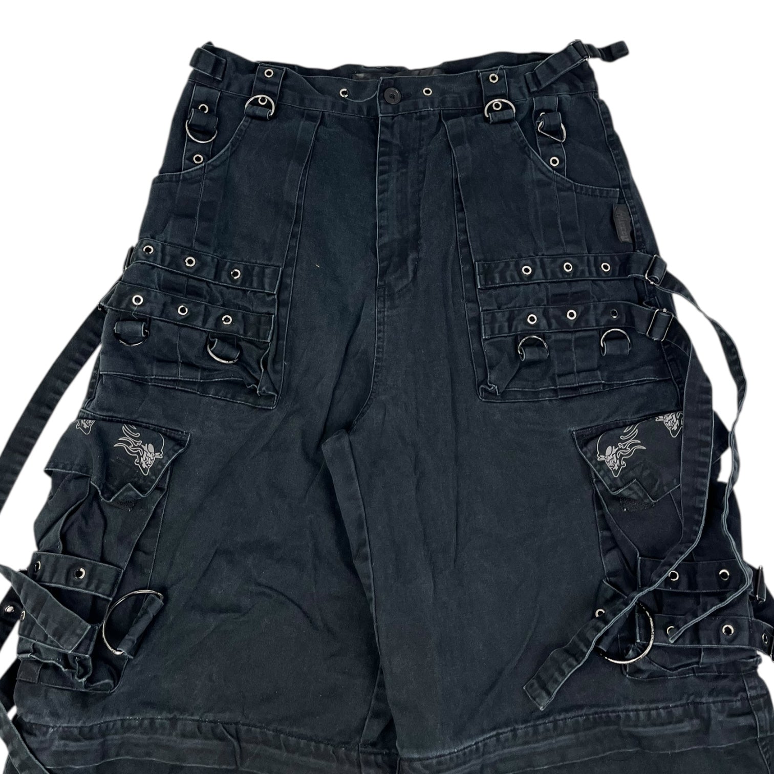 Vintage Y2K Mercy Goth Rave Fringe Baggy Pants